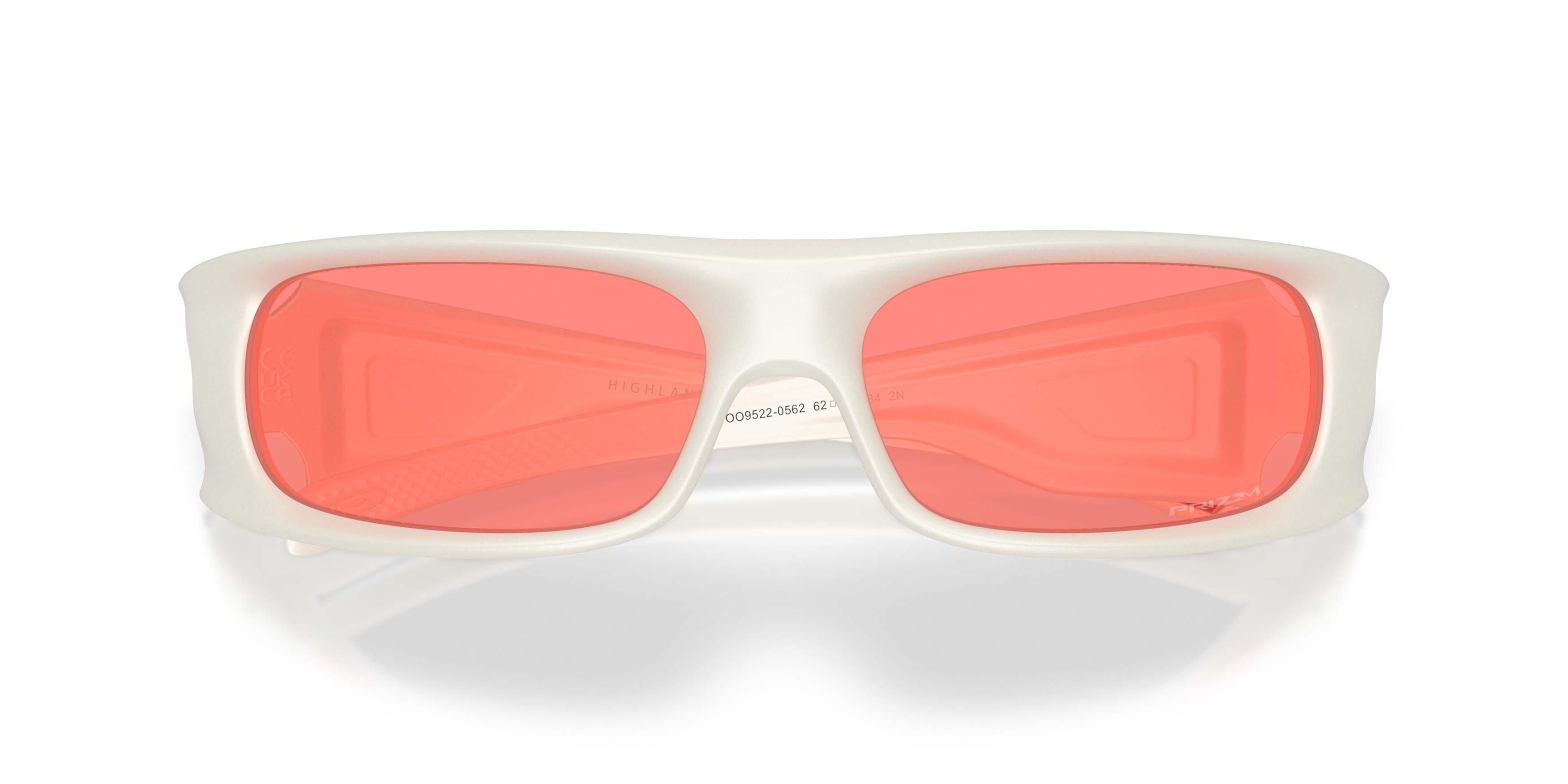 Oakley Highland Players Collection Prizm Peach Sunglasses &ndash; Matte Mist - WHITE/PINK Thumbnail View 7