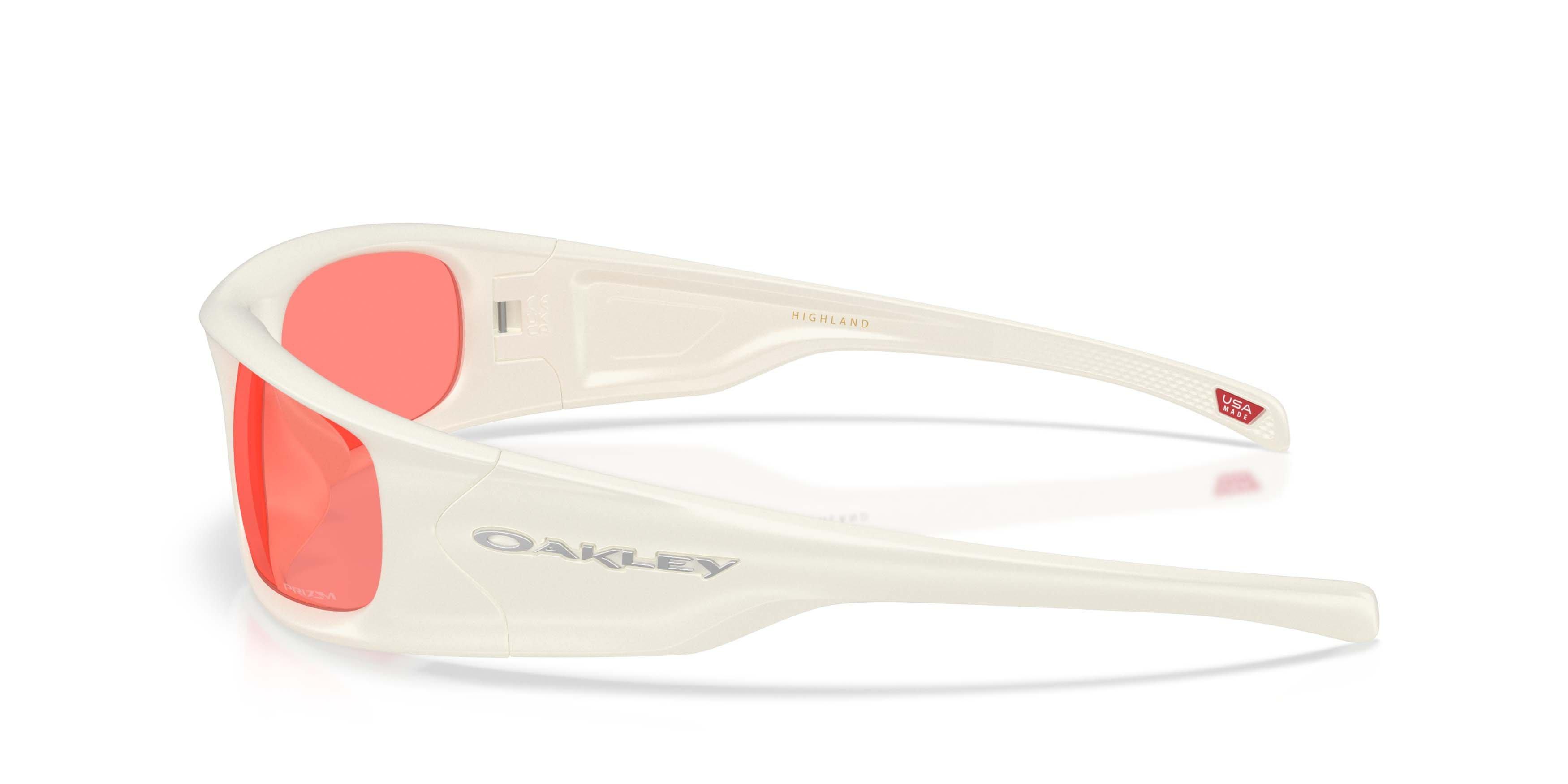 Oakley Highland Players Collection Prizm Peach Sunglasses &ndash; Matte Mist - WHITE/PINK Thumbnail View 8