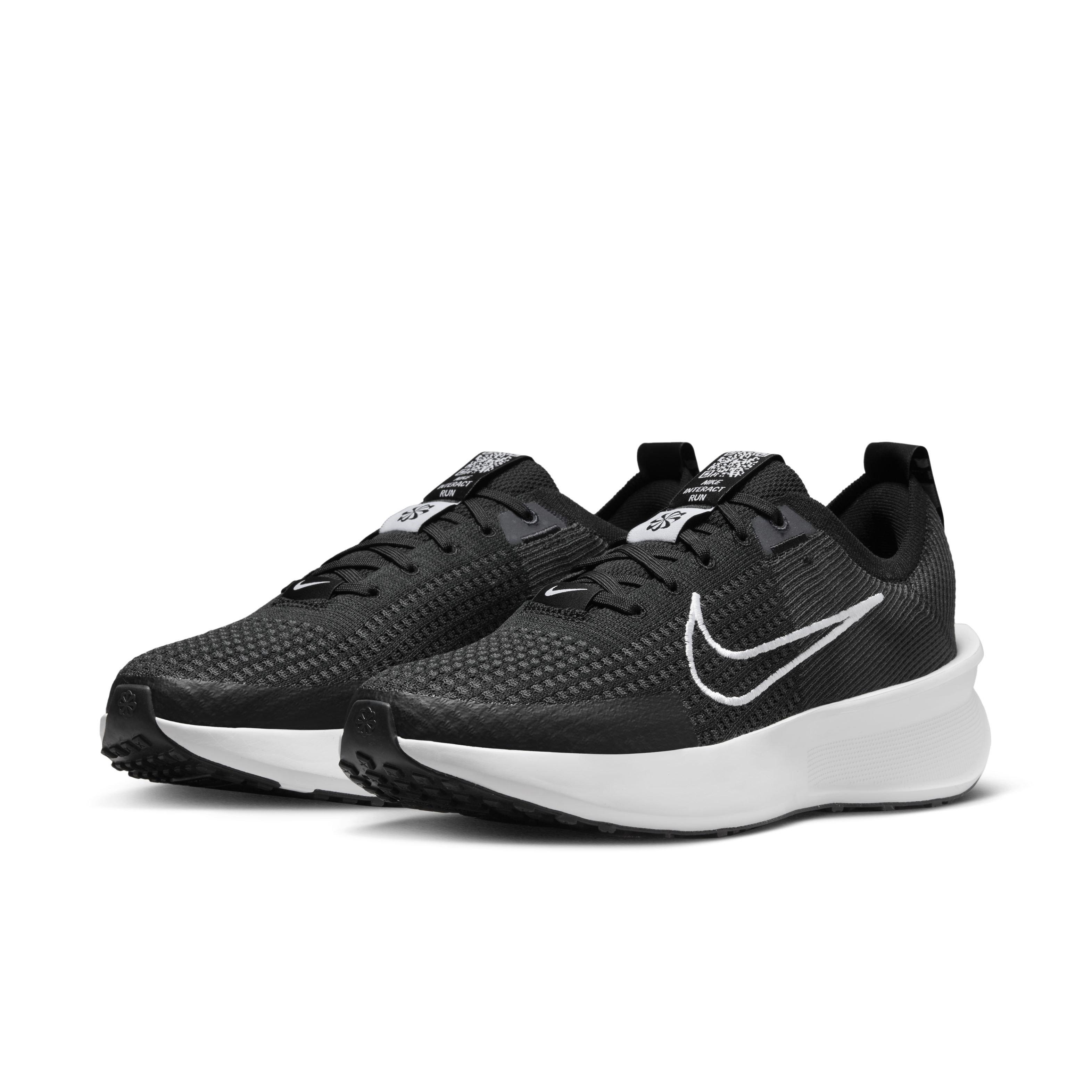 Nike Interact Run "Black/Anthracite/White" Men's Running Shoe - BLACK/ANTHRACITE/WHITE Thumbnail View 3