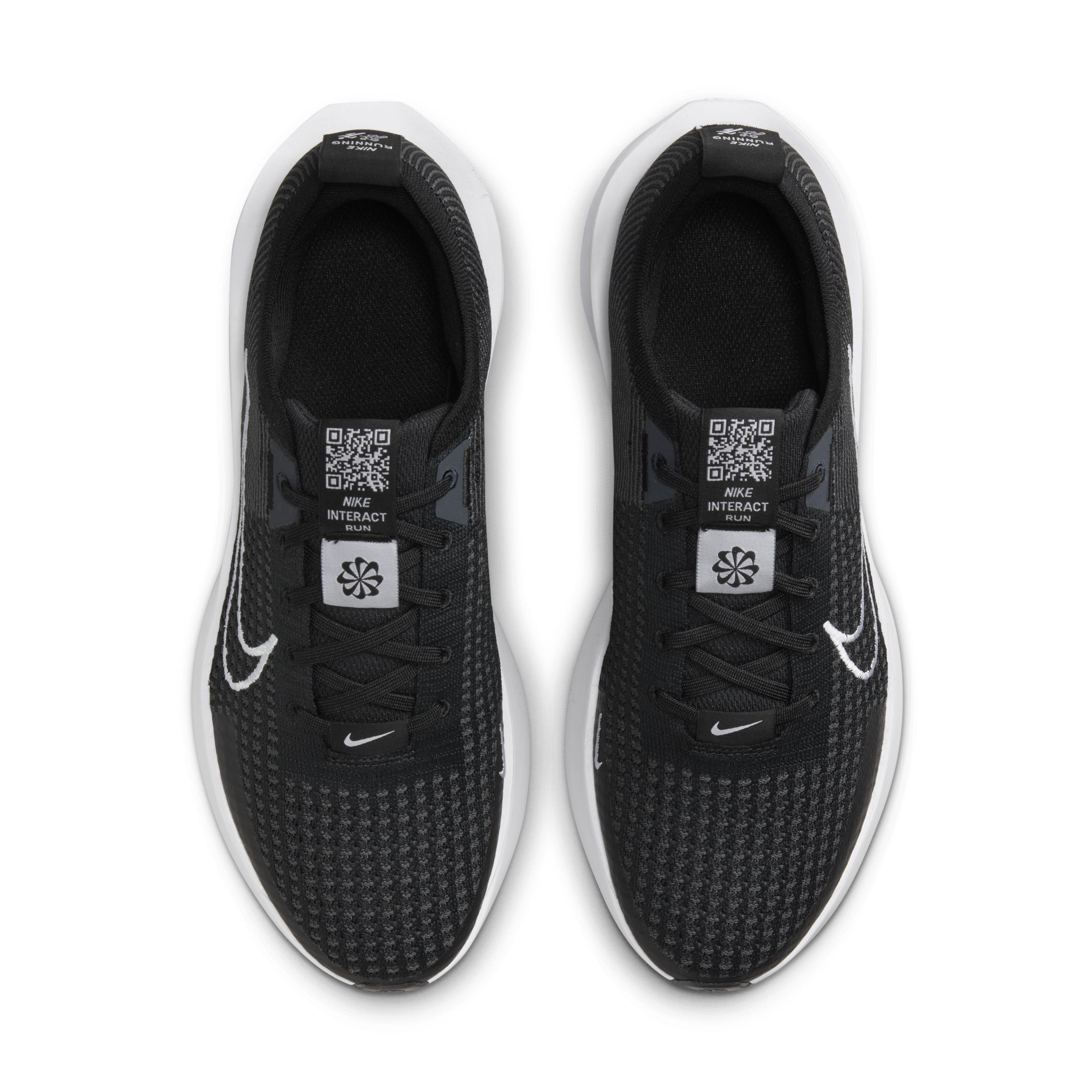 Nike Interact Run "Black/Anthracite/White" Men's Running Shoe - BLACK/ANTHRACITE/WHITE Thumbnail View 4