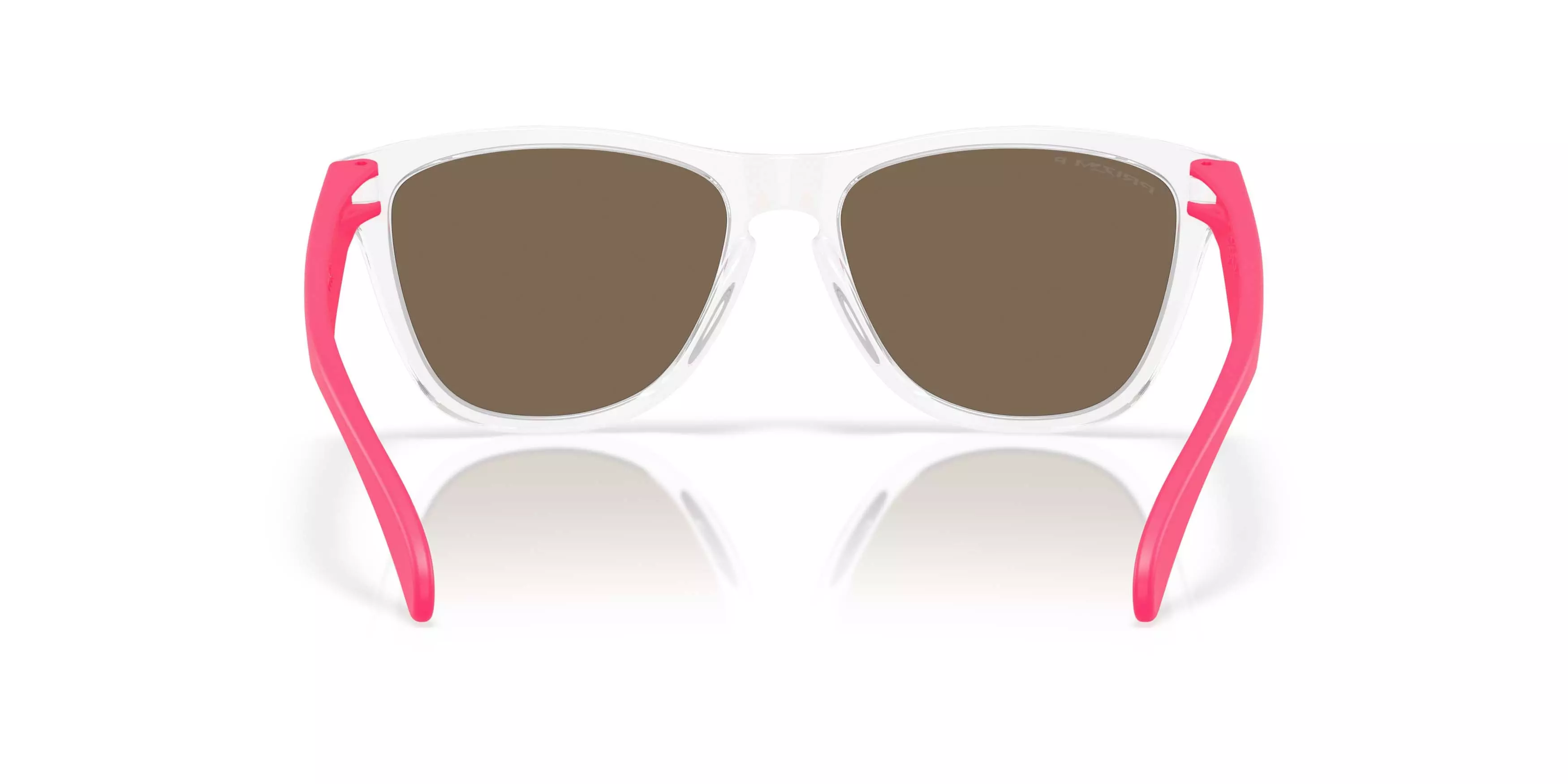 Oakley Frogskins Neon Pop Collection Prizm Rose Gold Polarized Sunglasses &ndash; Clear - CLEAR/PINK
