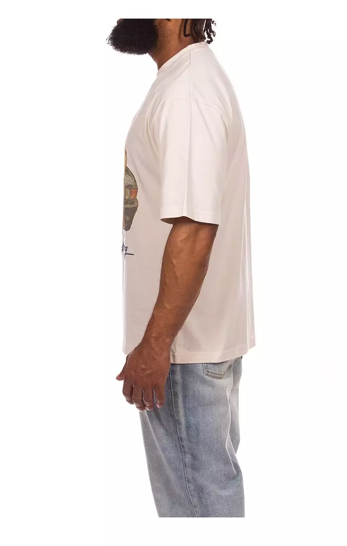 Hustle Gang Men's Winnie Graphic T-Shirt - Cream - CREAM