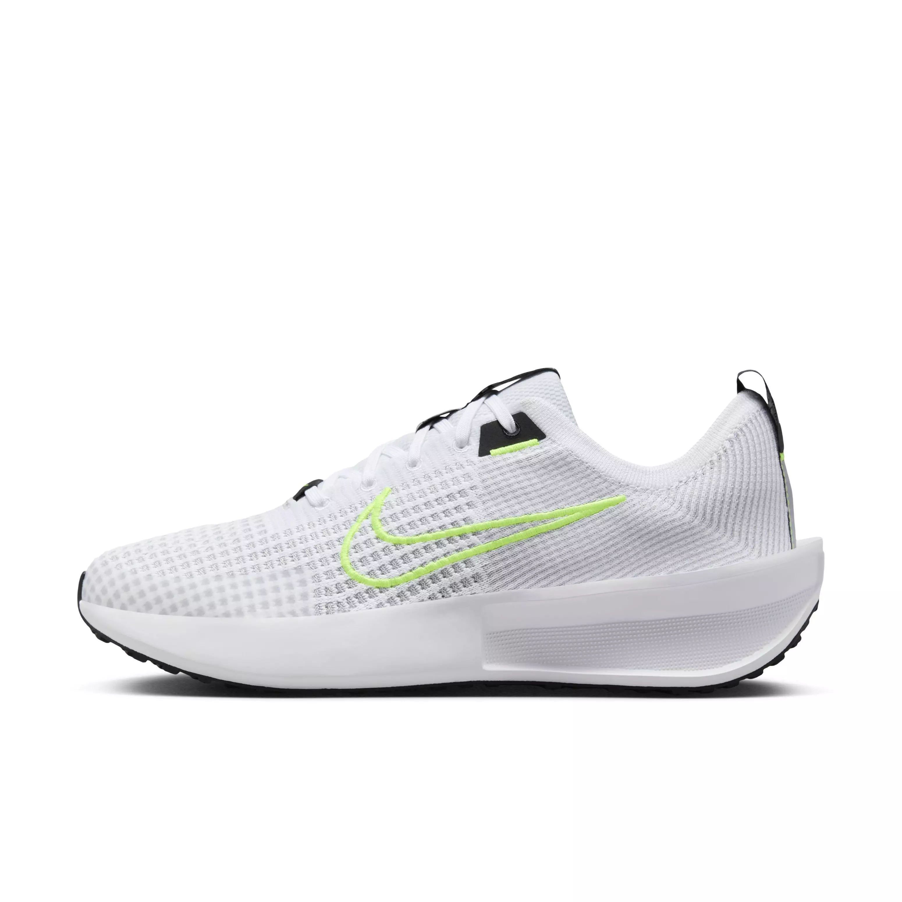 Nike Interact Run "White/Wolf Grey/Black/Volt" Men's Running Shoe - WHITE/GREY/VOLT