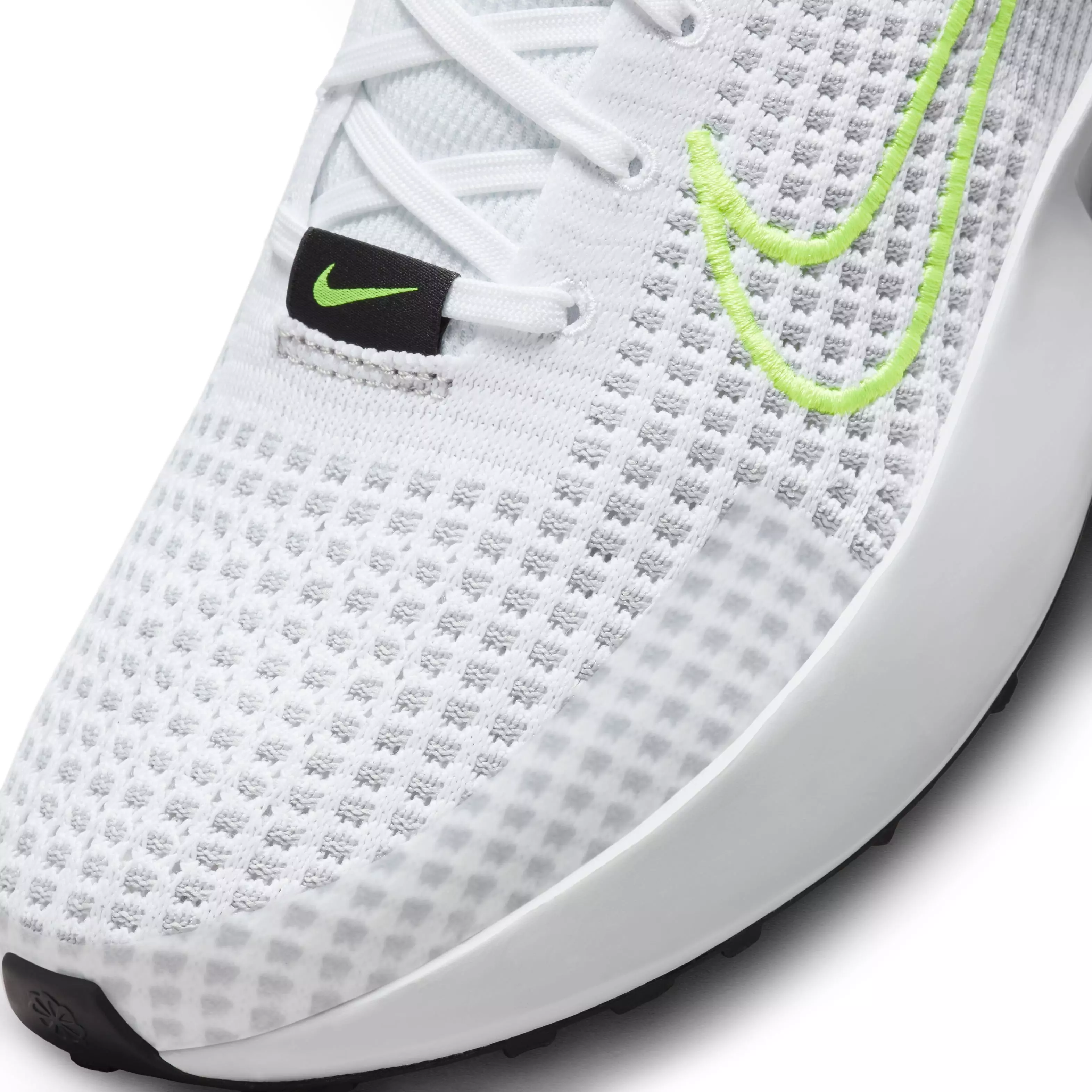 Nike Interact Run "White/Wolf Grey/Black/Volt" Men's Running Shoe - WHITE/GREY/VOLT
