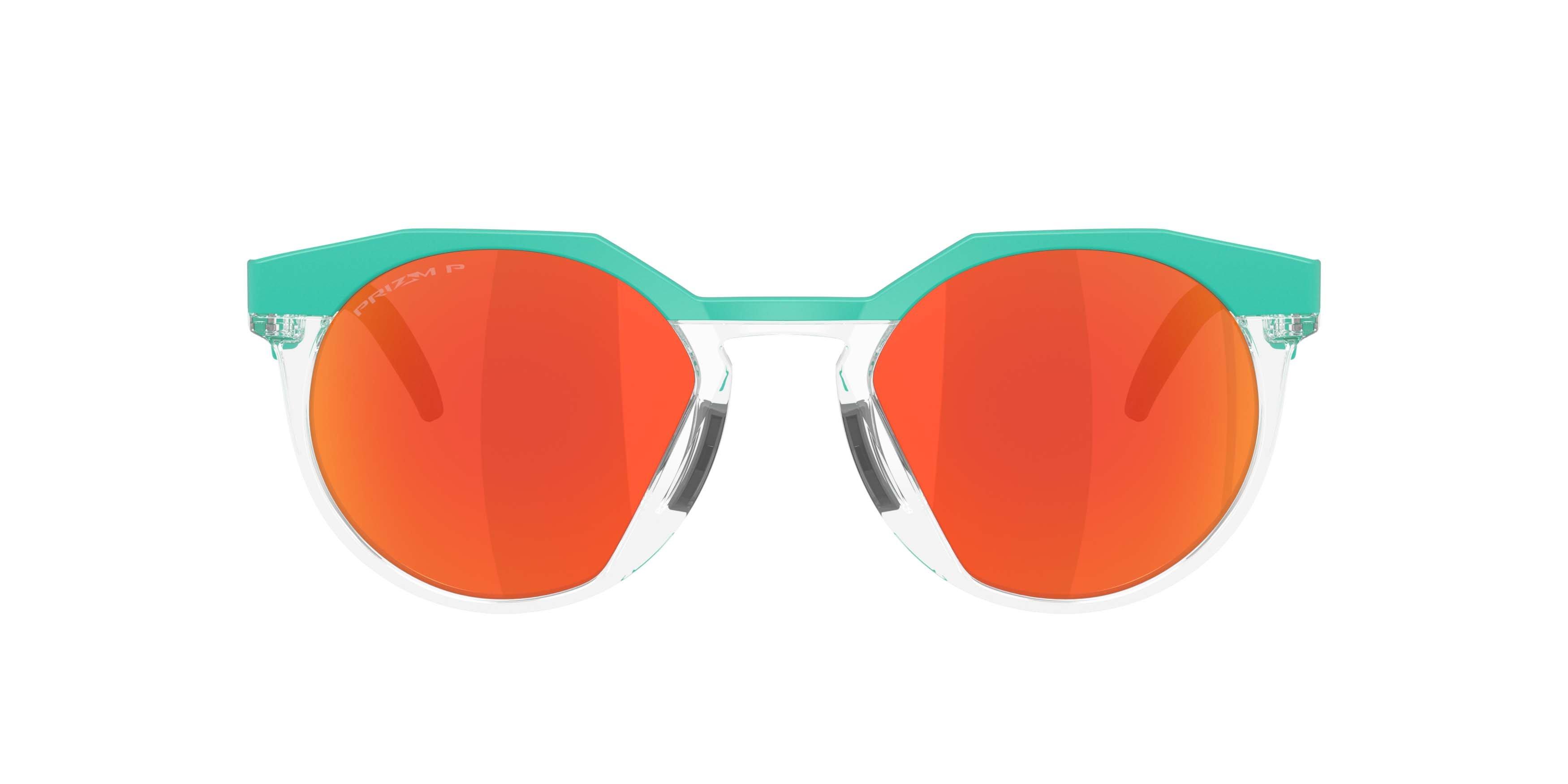 Oakley HSTN Neon Pop Collection Prizm Ruby Polarized Sunglasses &ndash; Celeste - GREEN/RED Thumbnail View 2