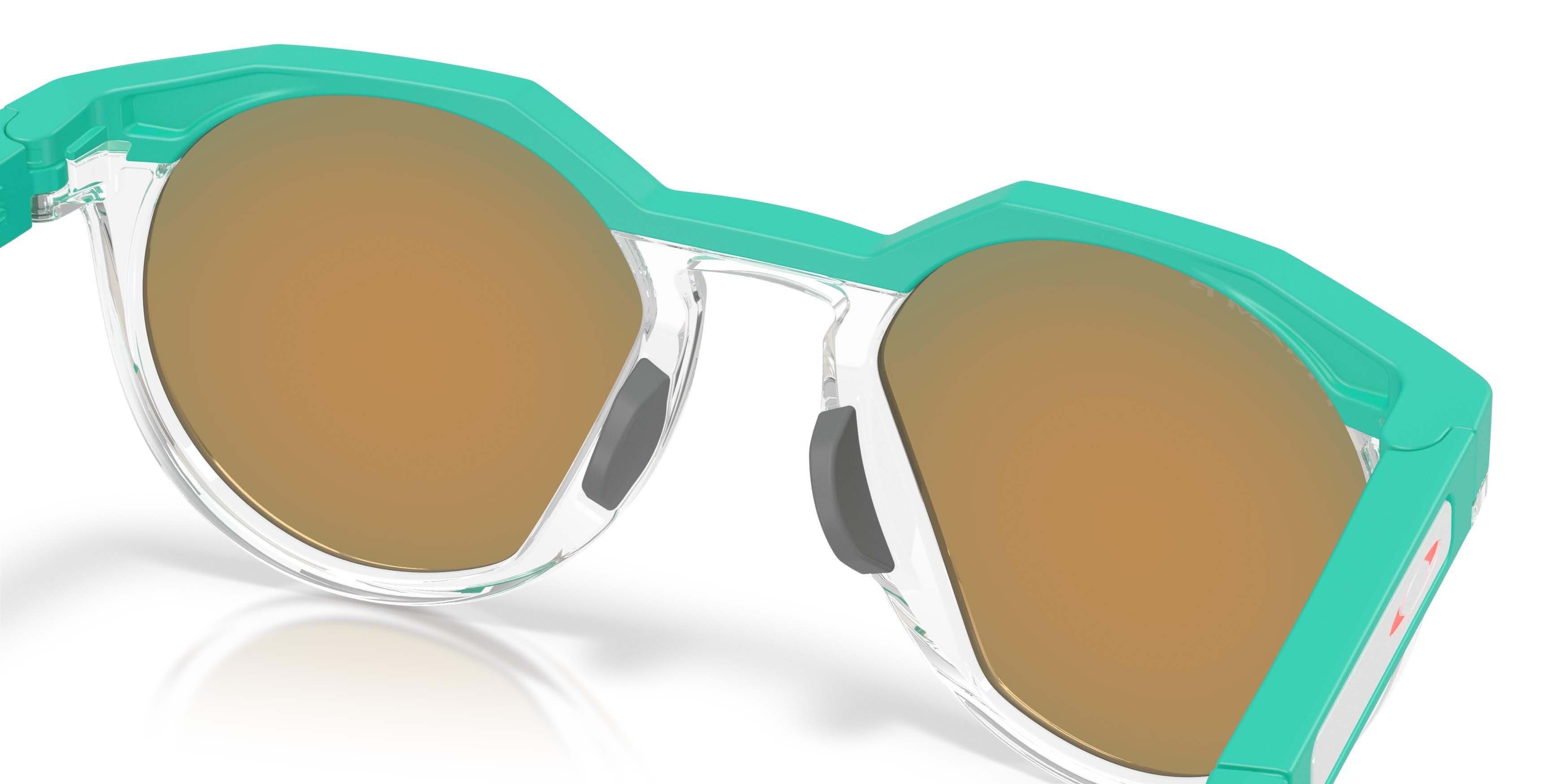 Oakley HSTN Neon Pop Collection Prizm Ruby Polarized Sunglasses &ndash; Celeste - GREEN/RED Thumbnail View 5