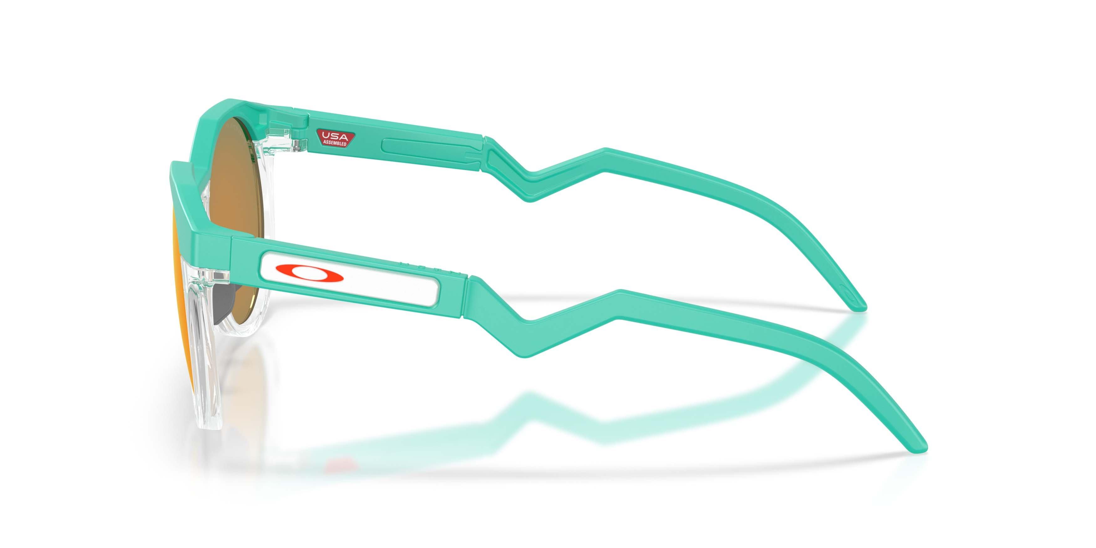 Oakley HSTN Neon Pop Collection Prizm Ruby Polarized Sunglasses &ndash; Celeste - GREEN/RED Thumbnail View 8