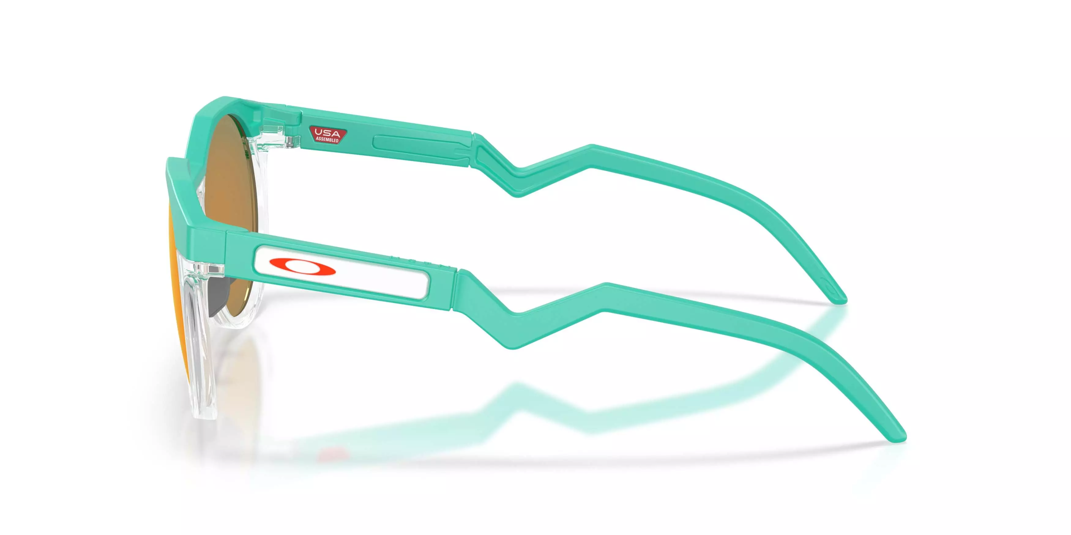 Oakley HSTN Neon Pop Collection Prizm Ruby Polarized Sunglasses &ndash; Celeste - GREEN/RED