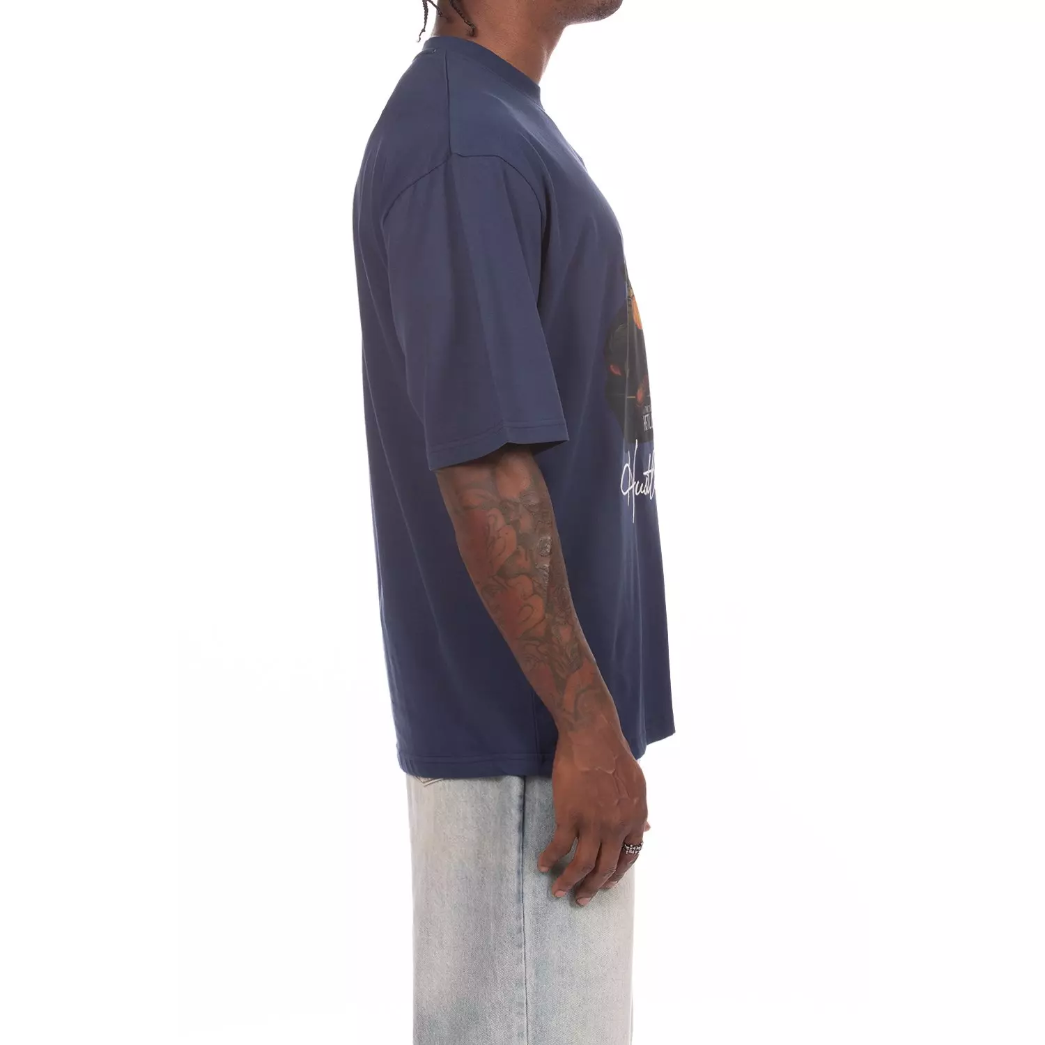Hustle Gang Men's Winnie Graphic T-Shirt - Blue - BLUE