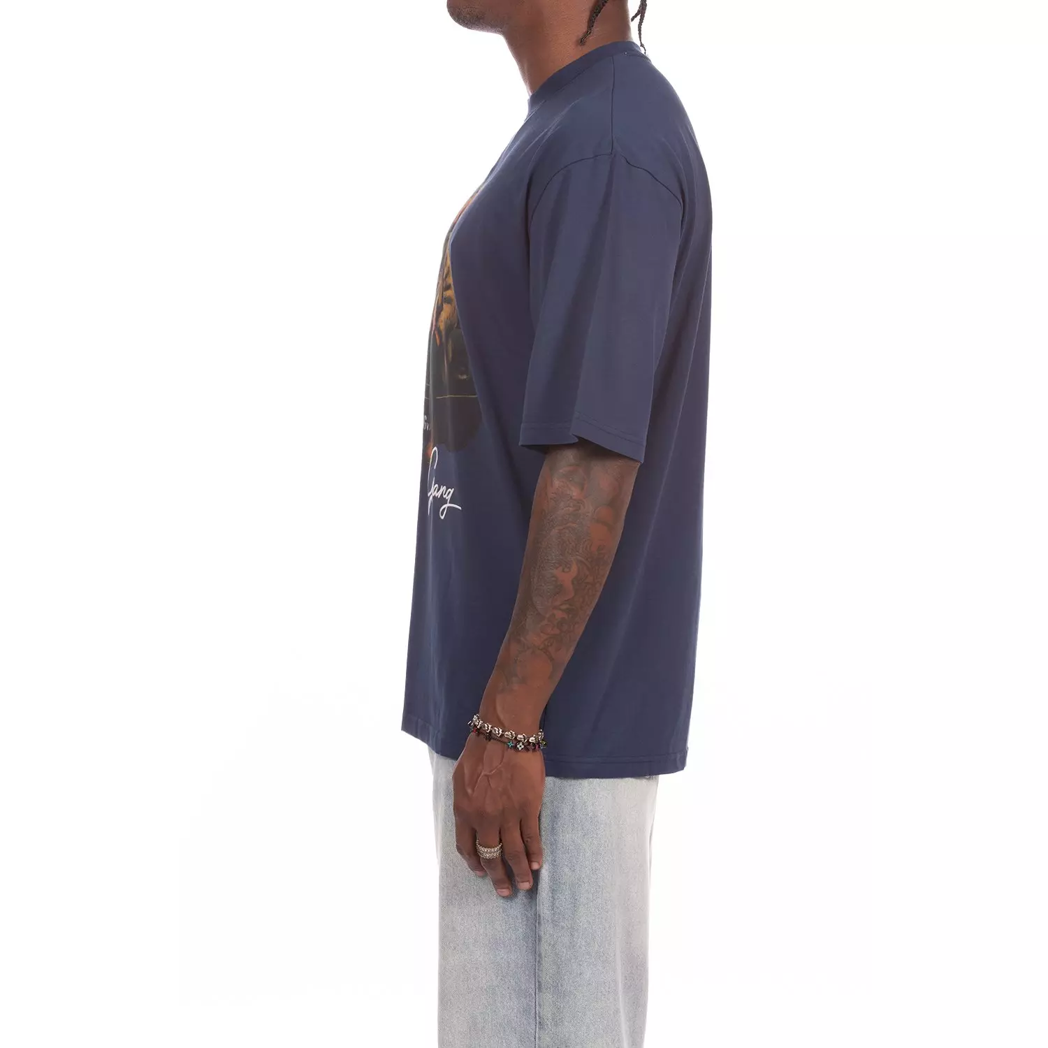 Hustle Gang Men's Winnie Graphic T-Shirt - Blue - BLUE