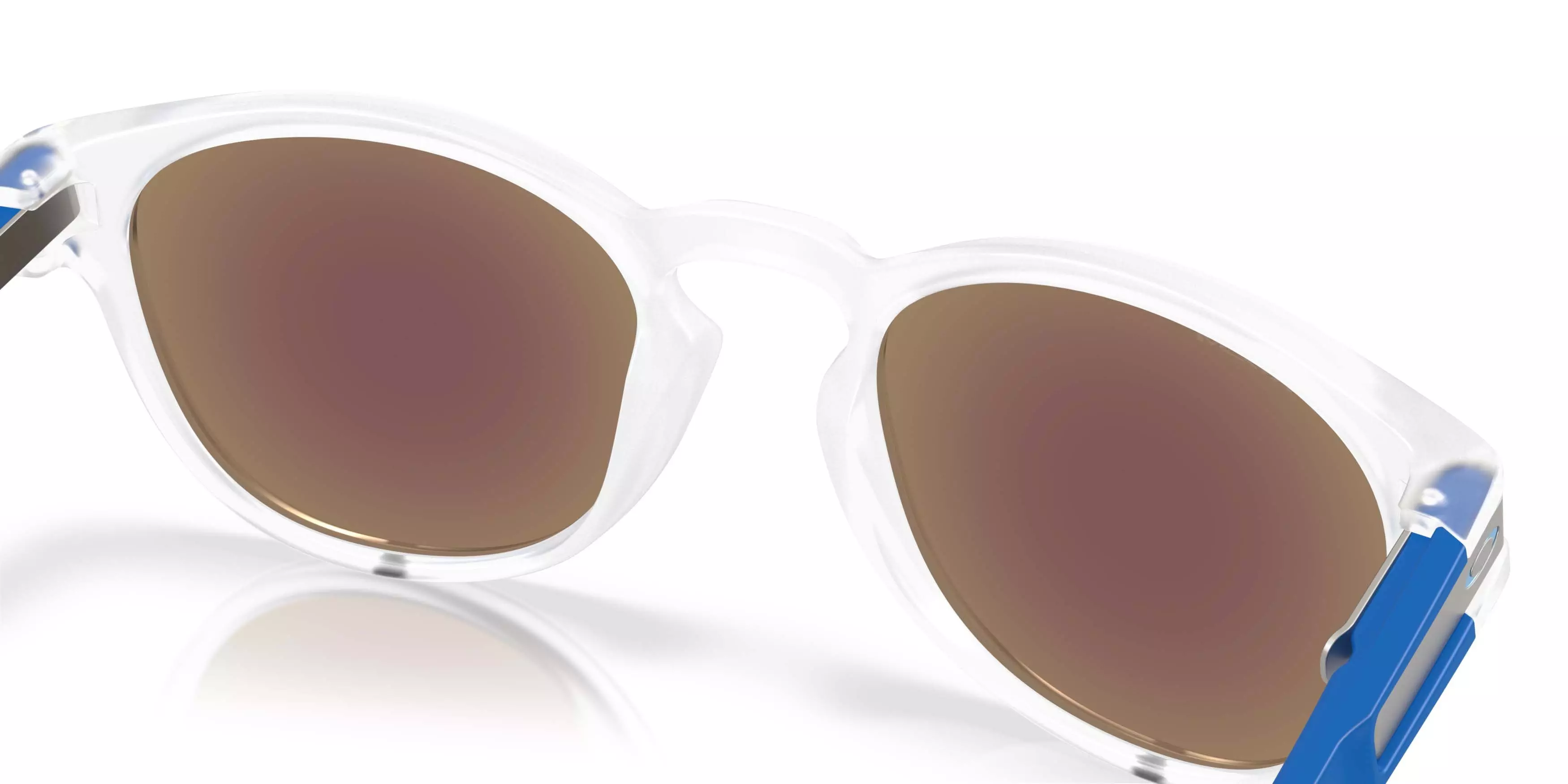 Oakley Latch Neon Pop Collection Prizm Sapphire Sunglasses &ndash; Matte Clear - CLEAR/BLUE