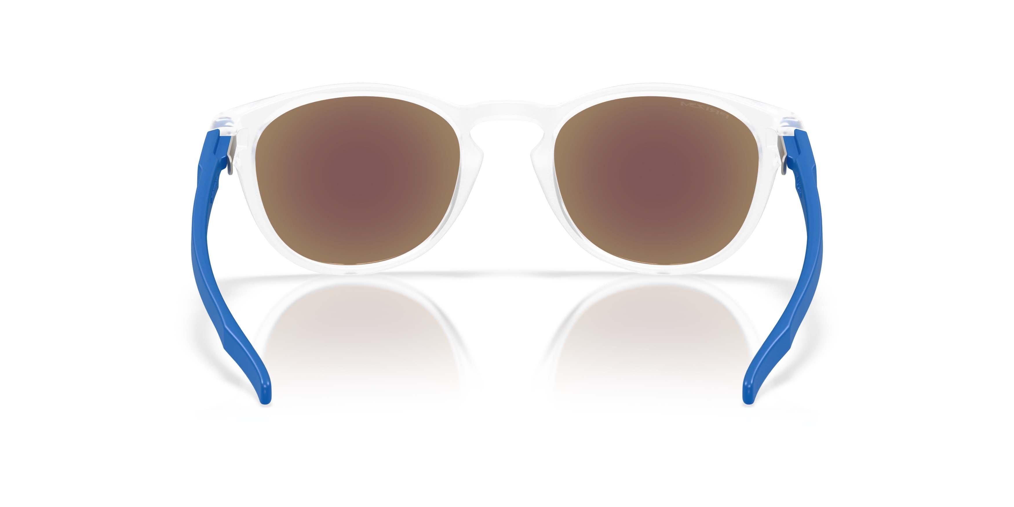 Oakley Latch Neon Pop Collection Prizm Sapphire Sunglasses &ndash; Matte Clear - CLEAR/BLUE Thumbnail View 6
