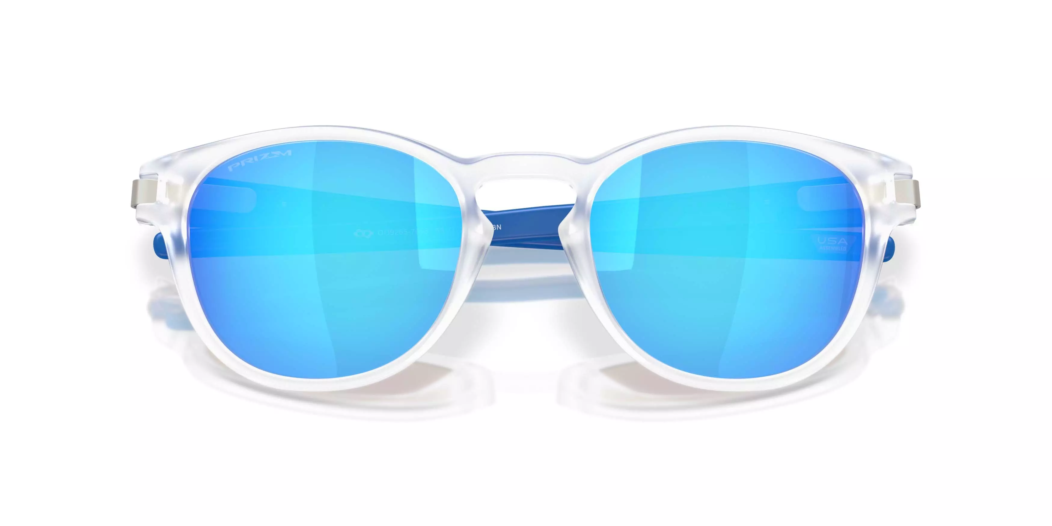 Oakley Latch Neon Pop Collection Prizm Sapphire Sunglasses &ndash; Matte Clear - CLEAR/BLUE