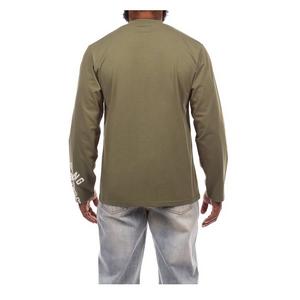 Hustle Gang Men's Rupert Knit Long Sleeve T-Shirt - Olive - OLIVE