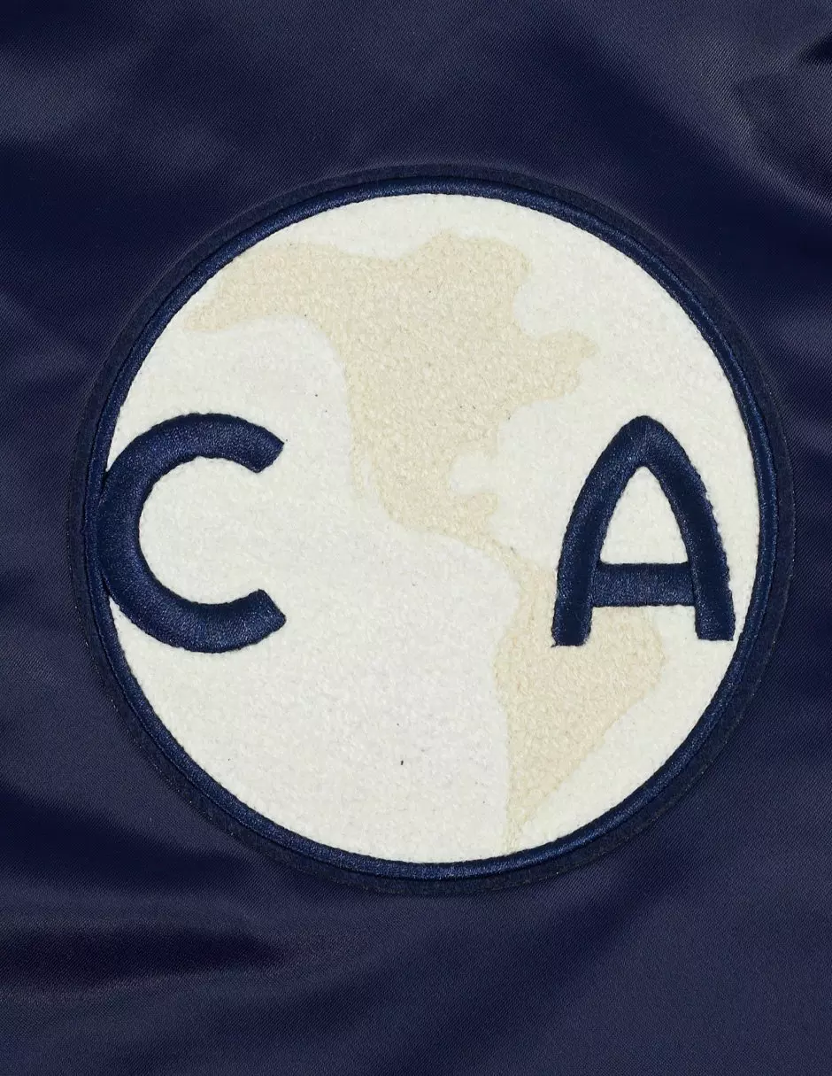 Pro Standard Men's Liga MX Club America Premium Rib Satin Jacket -Navy - NAVY