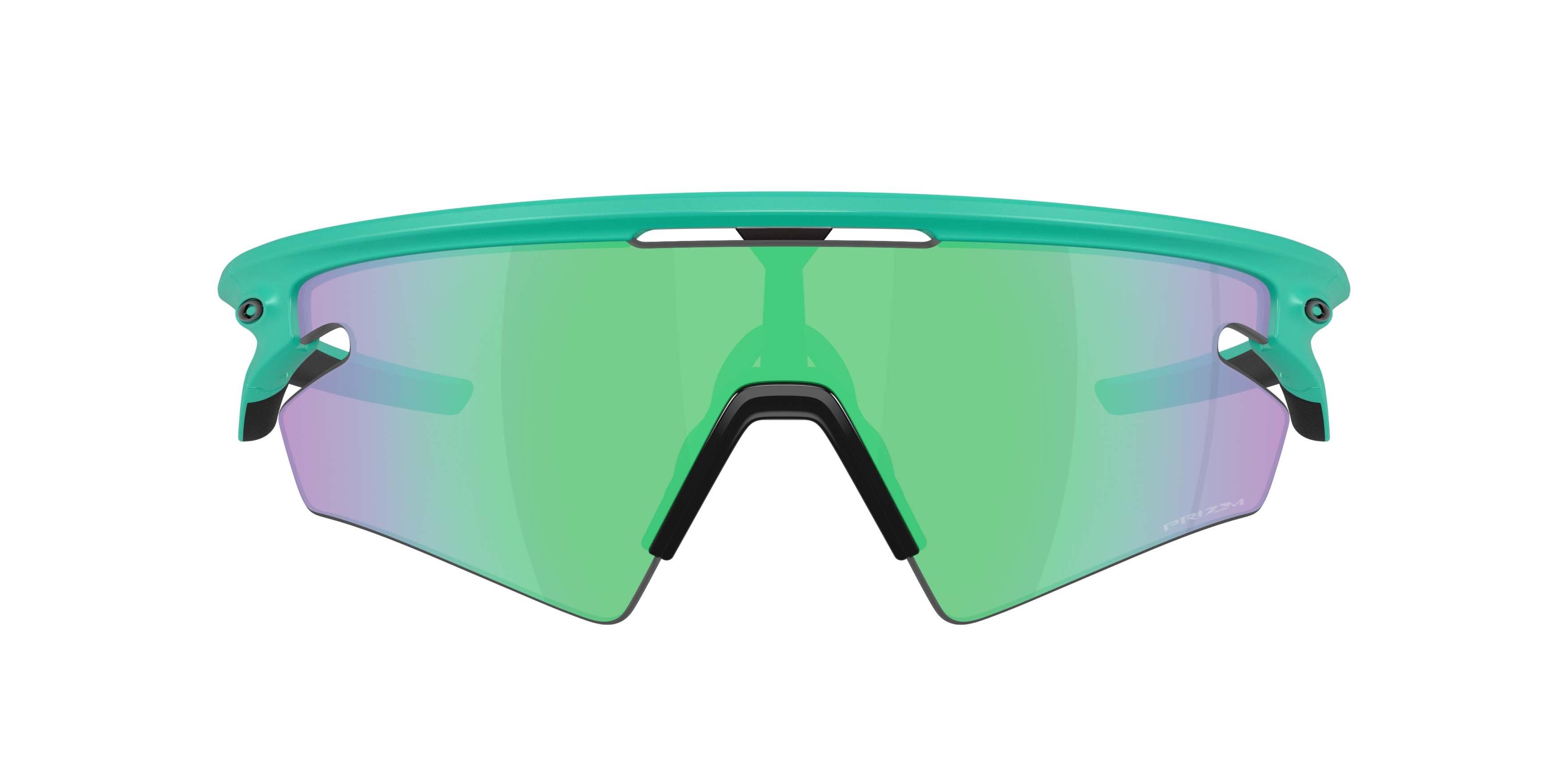 Oakley Sphaera Slash Neon Pop Collection Prizm Road Jade Sunglasses &ndash; Matte Celeste - GREEN Thumbnail View 2