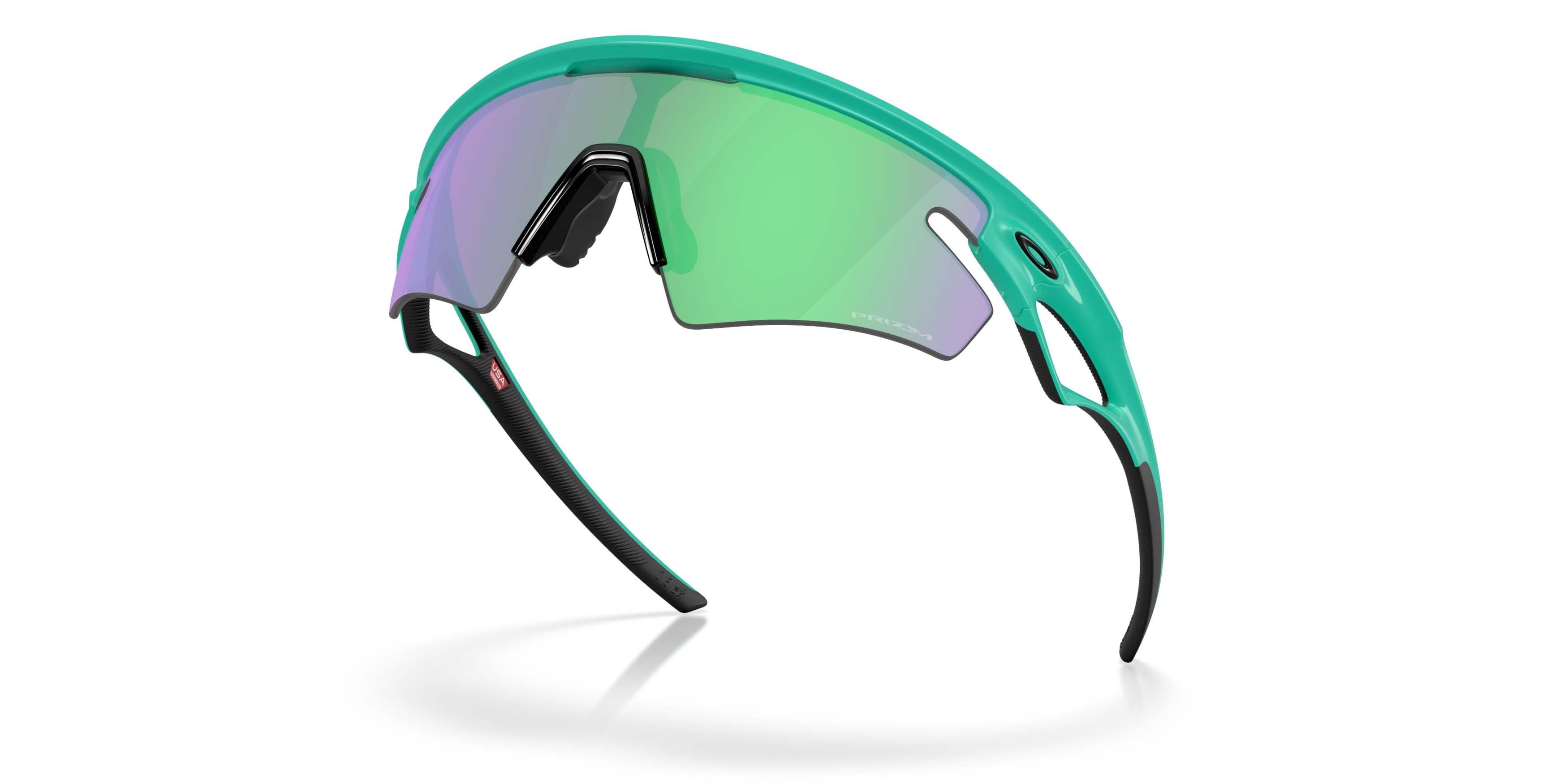 Oakley Sphaera Slash Neon Pop Collection Prizm Road Jade Sunglasses &ndash; Matte Celeste - GREEN Thumbnail View 3