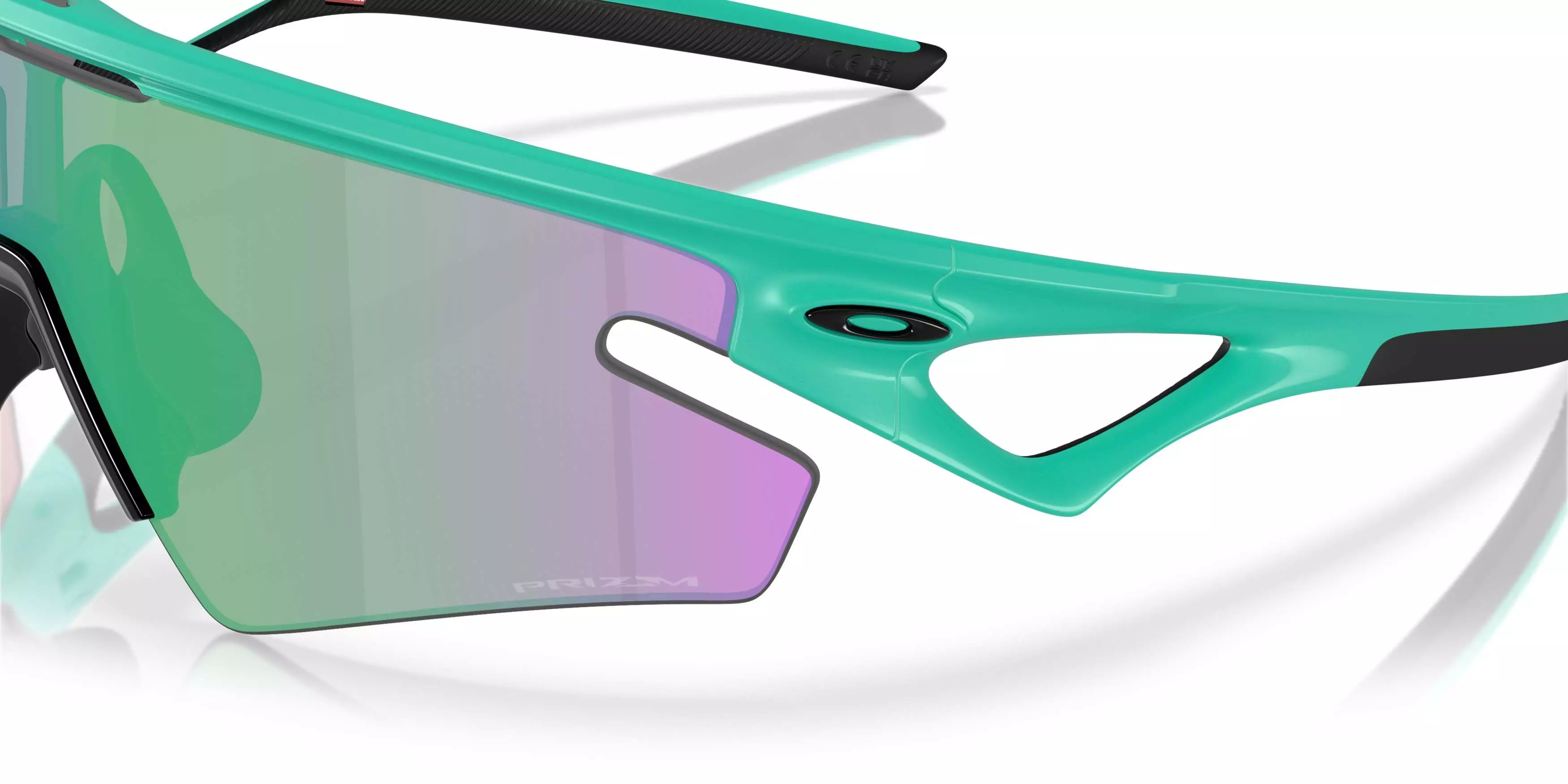 Oakley Sphaera Slash Neon Pop Collection Prizm Road Jade Sunglasses &ndash; Matte Celeste - GREEN
