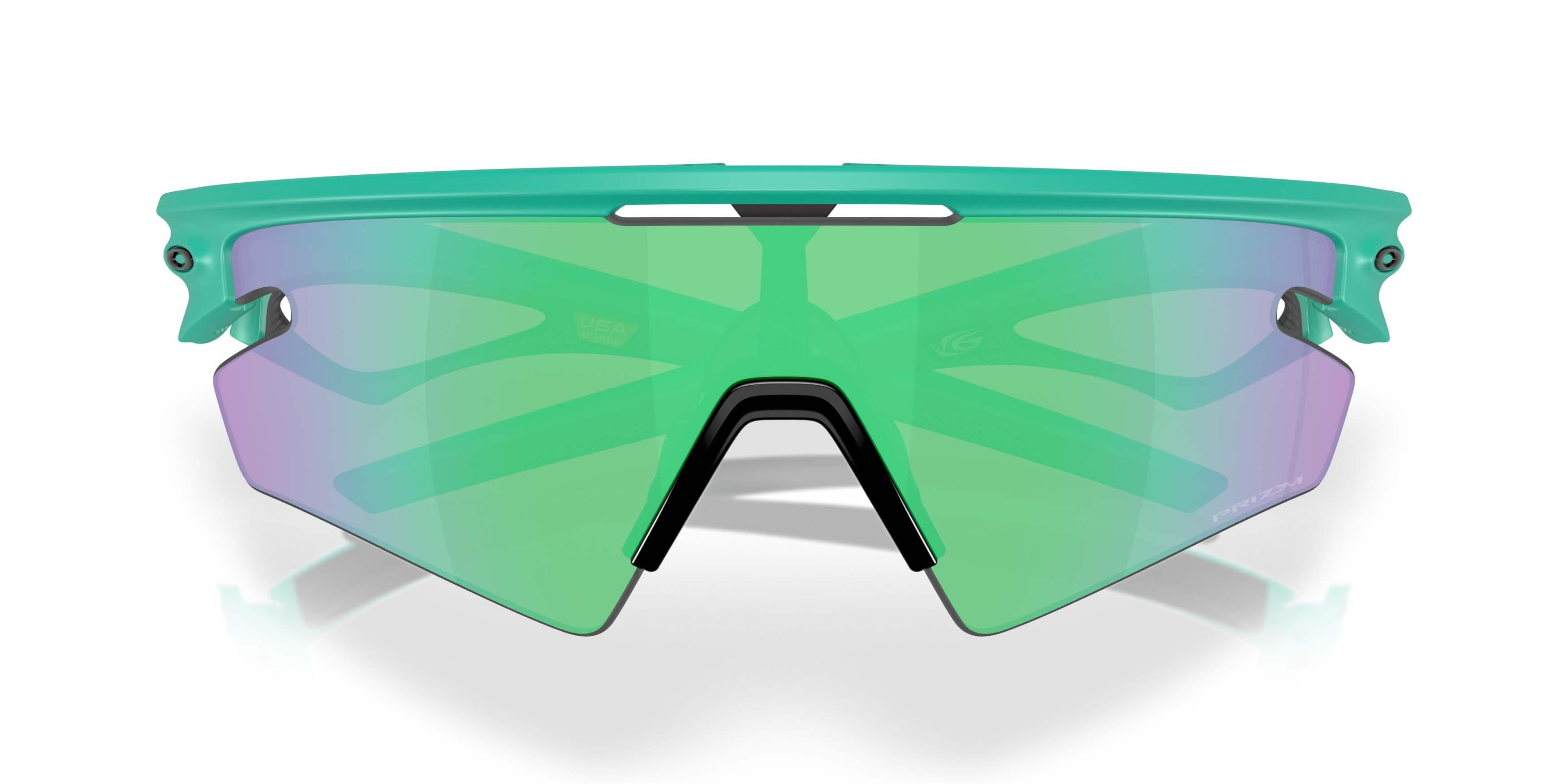 Oakley Sphaera Slash Neon Pop Collection Prizm Road Jade Sunglasses &ndash; Matte Celeste - GREEN Thumbnail View 7