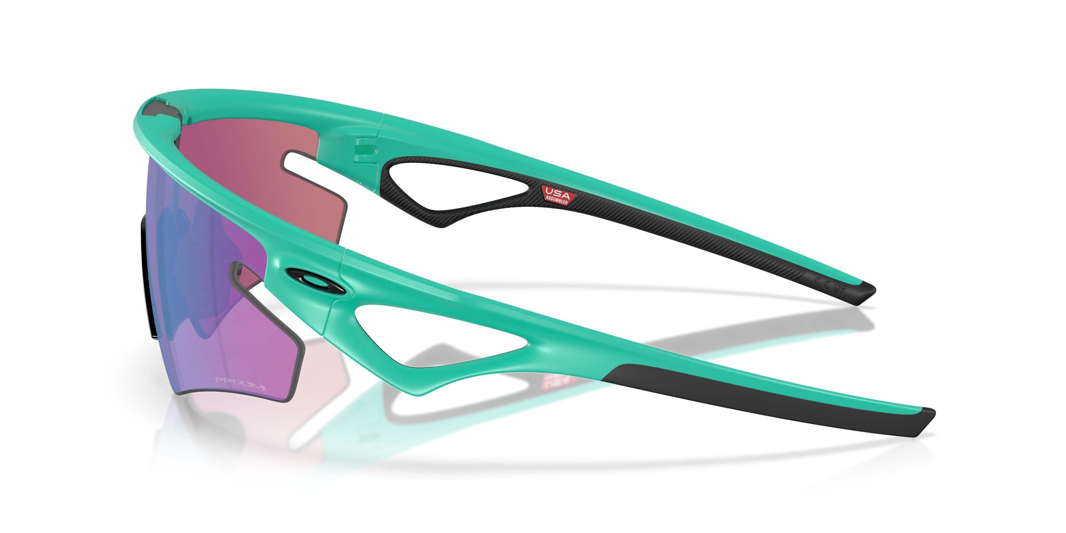 Oakley Sphaera Slash Neon Pop Collection Prizm Road Jade Sunglasses &ndash; Matte Celeste - GREEN Thumbnail View 8