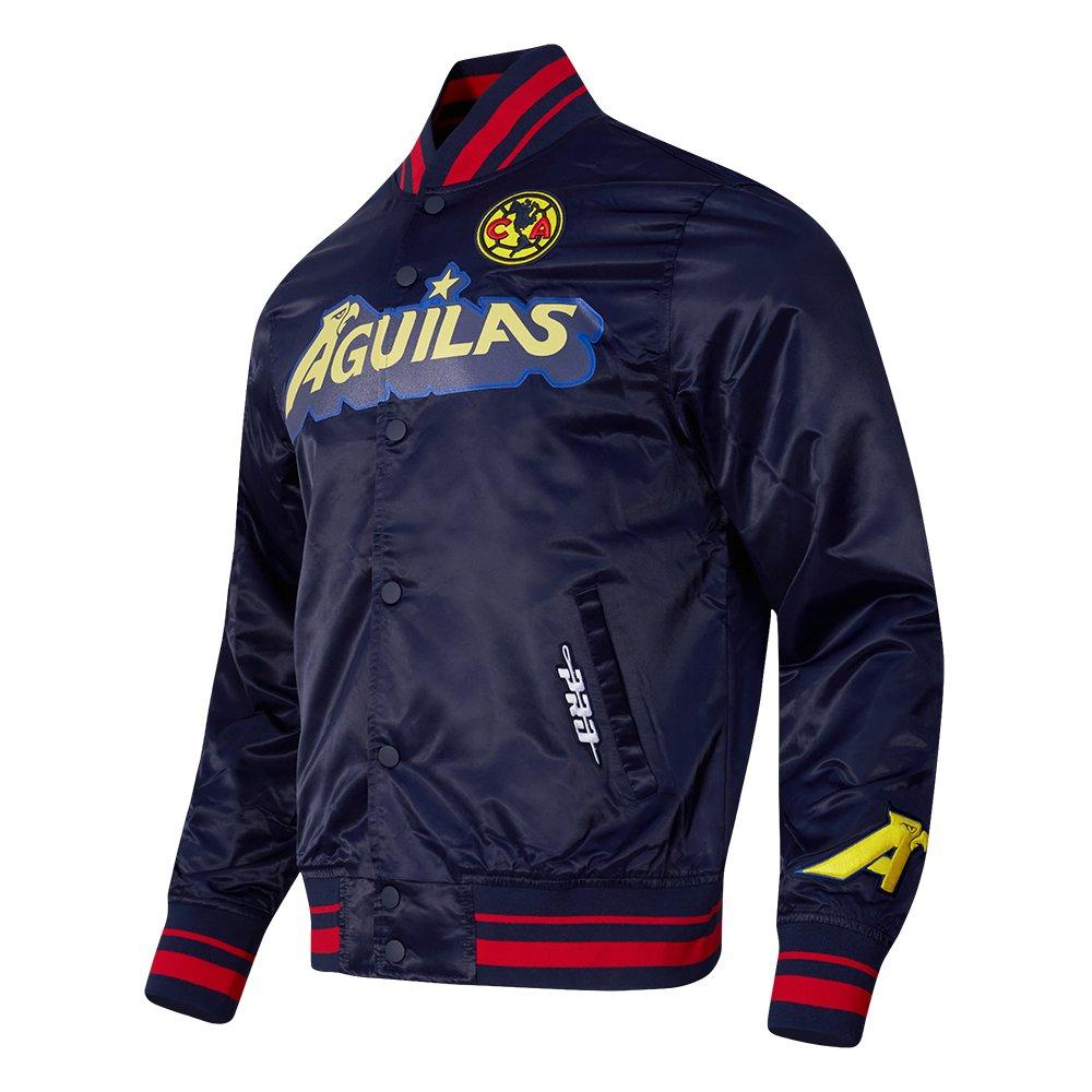 Pro Standard Men's Liga MX Club America Stadium Rib V2 Satin Jacket - Navy/Red - NAVY/RED Thumbnail View 3