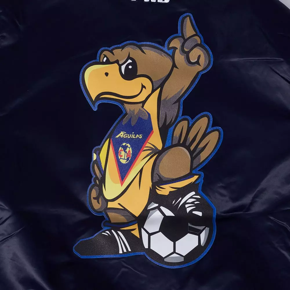 Pro Standard Men's Liga MX Club America Stadium Rib V2 Satin Jacket -Navy/Red - NAVY/RED