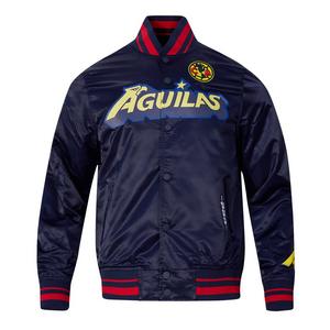 Pro Standard Men's Liga MX Club America Stadium Rib V2 Satin Jacket -Navy/Red