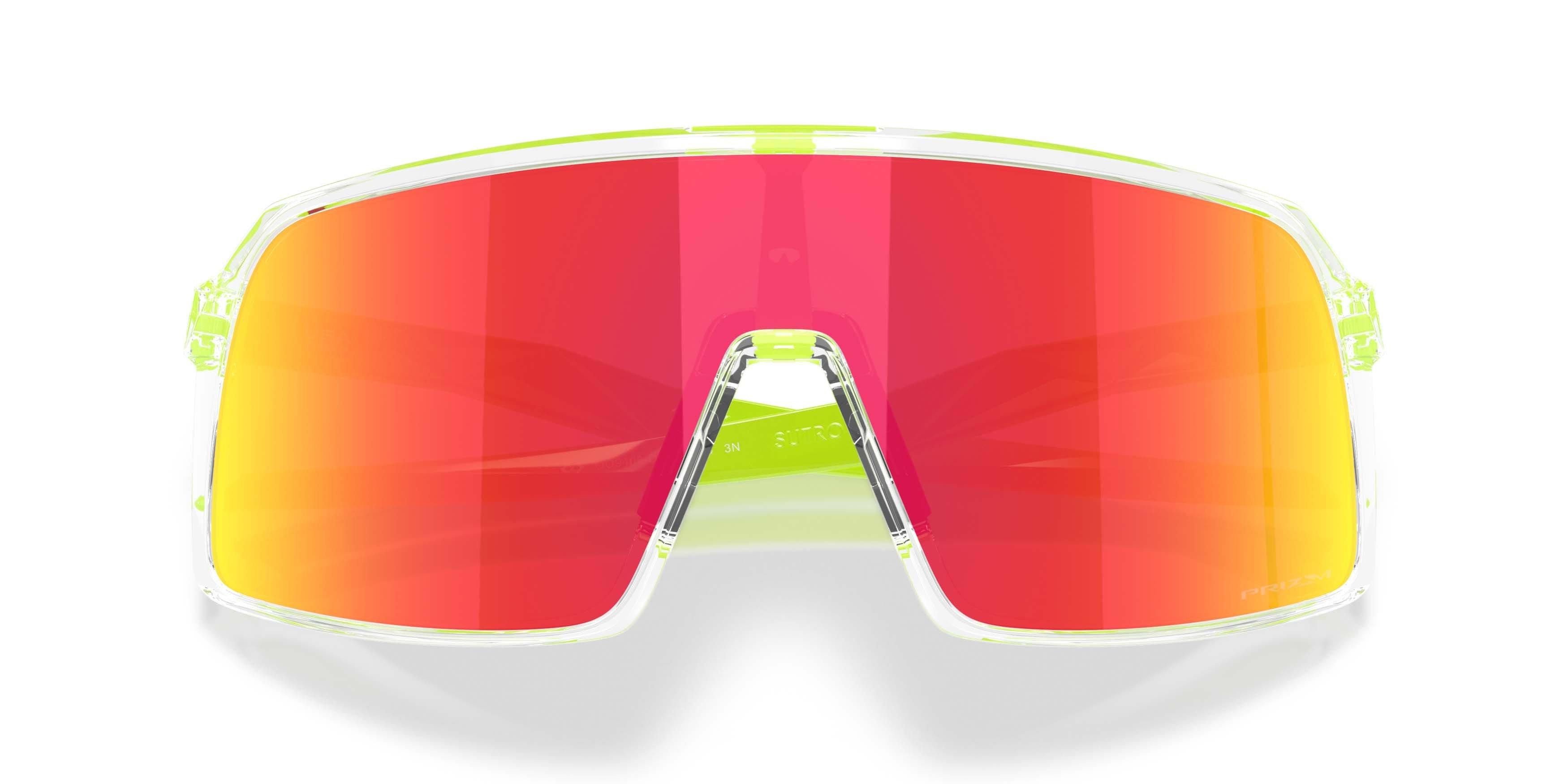 Oakley Sutro Neon Pop Collection Prizm Ruby Sunglasses &ndash; Clear - CLEAR/RED Thumbnail View 7