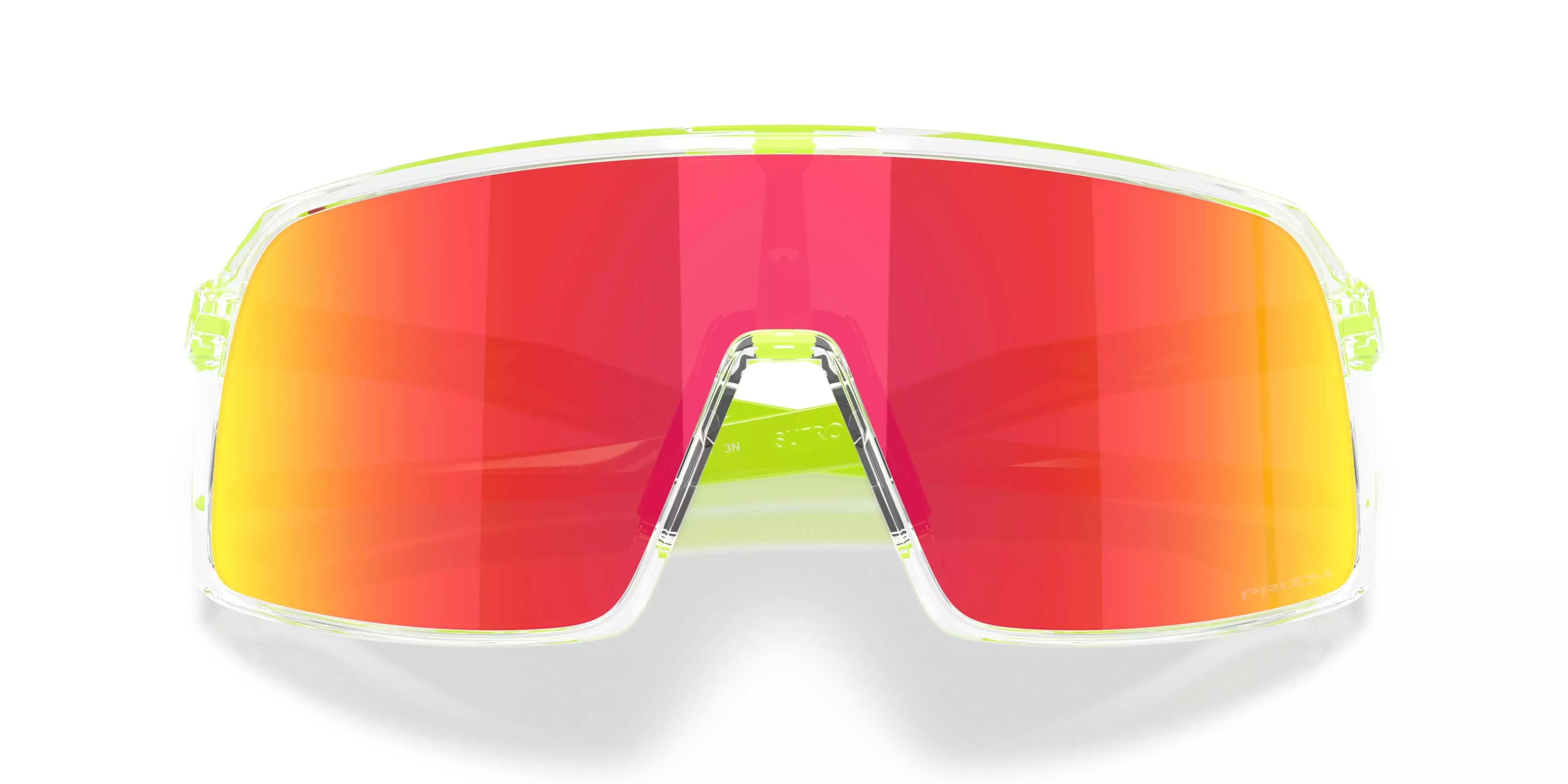 Oakley Sutro Neon Pop Collection Prizm Ruby Sunglasses &ndash; Clear - CLEAR/RED