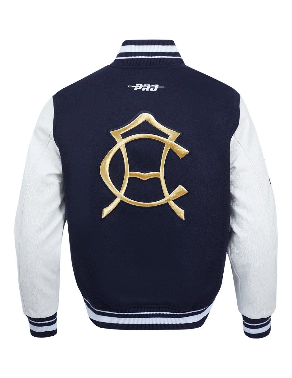 Pro Standard Men's Liga MX Club America Stadium Rib Wool Varsity Jacket -Navy/White - NAVY/WHITE Thumbnail View 2