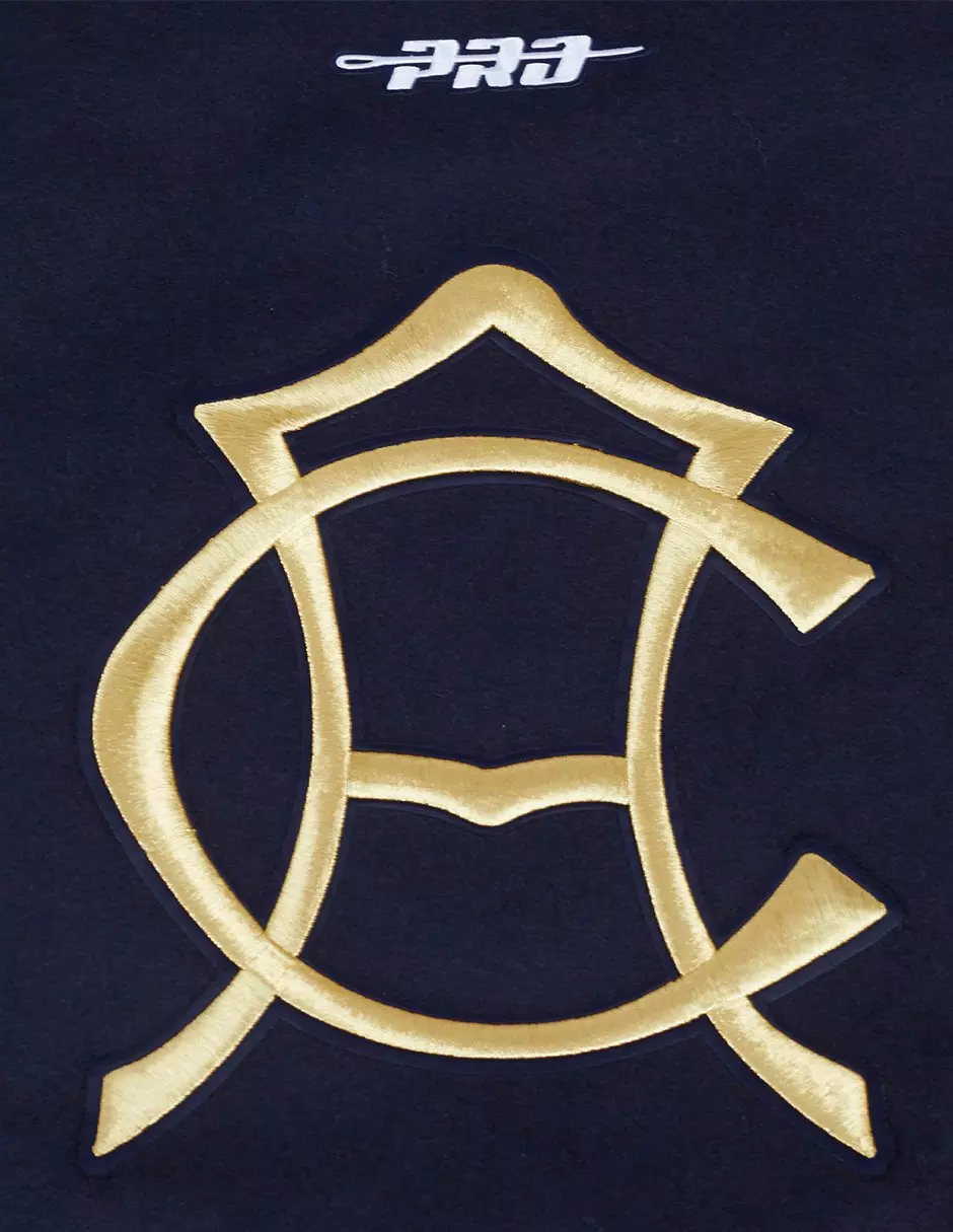 Pro Standard Men's Liga MX Club America Stadium Rib Wool Varsity Jacket - Navy/White - NAVY/WHITE