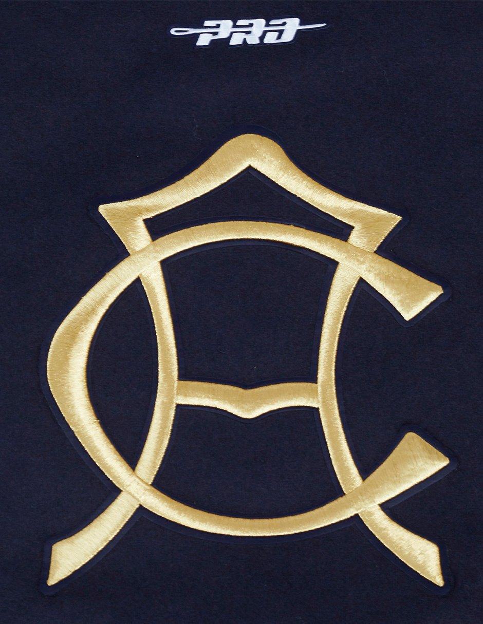 Pro Standard Men's Liga MX Club America Stadium Rib Wool Varsity Jacket -Navy/White - NAVY/WHITE Thumbnail View 5