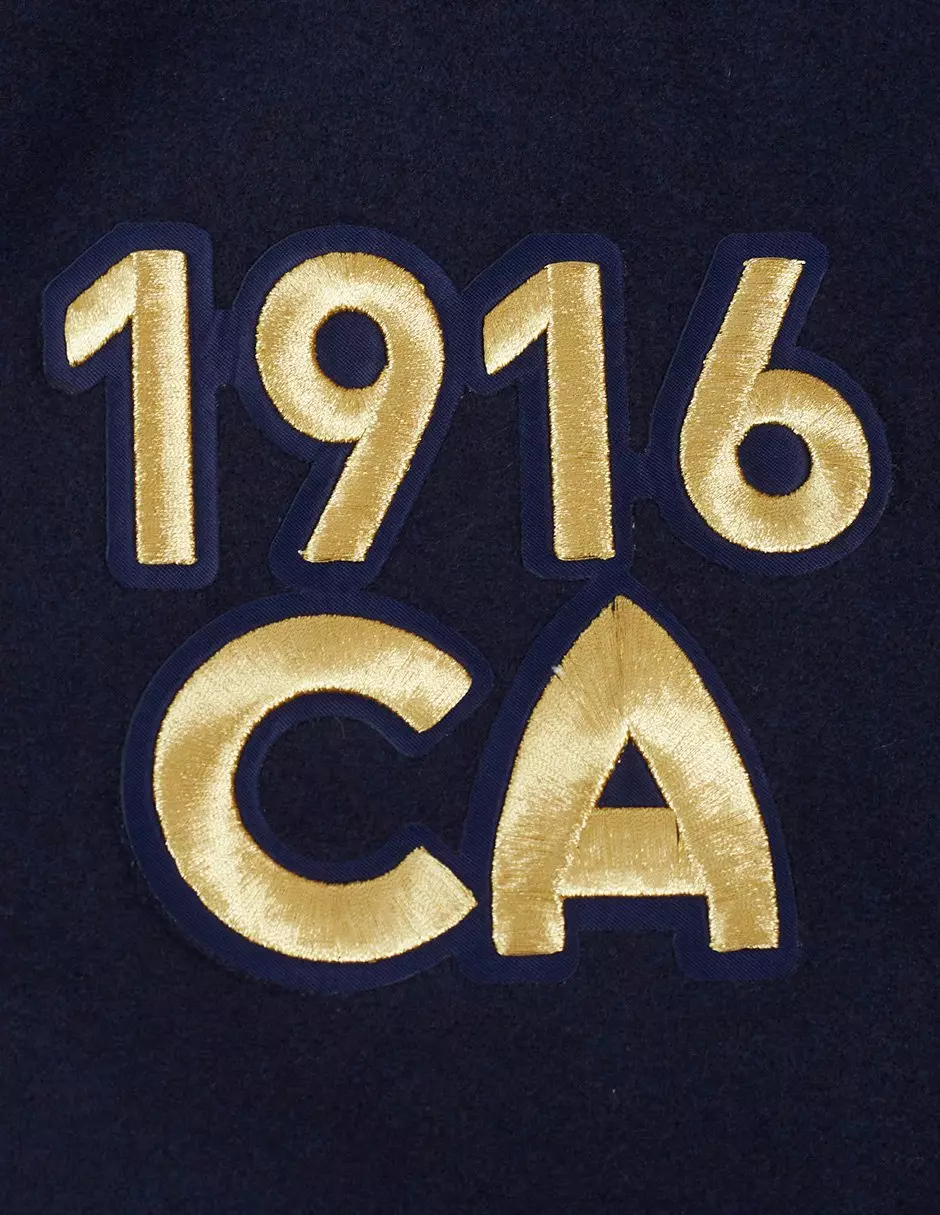 Pro Standard Men's Liga MX Club America Stadium Rib Wool Varsity Jacket - Navy/White - NAVY/WHITE