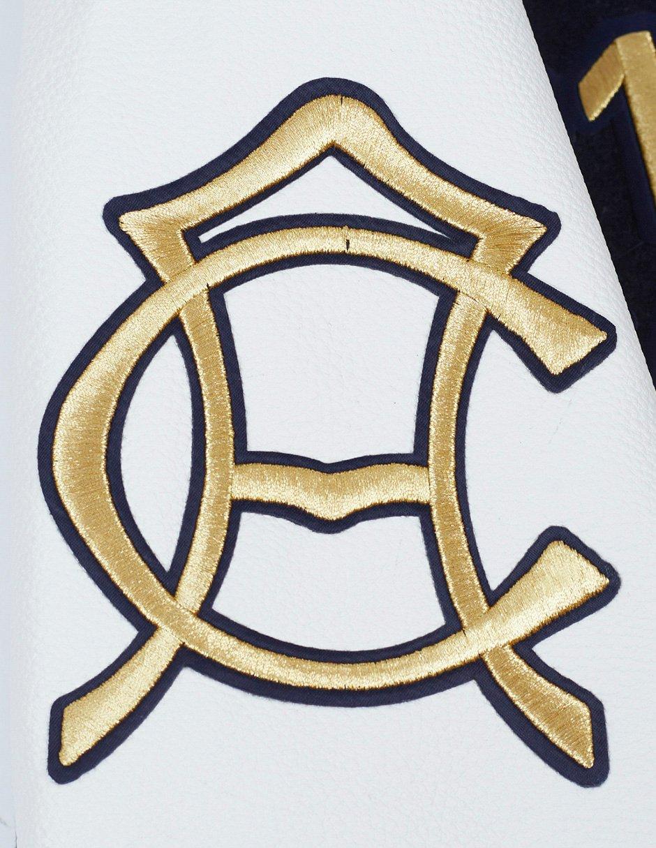 Pro Standard Men's Liga MX Club America Stadium Rib Wool Varsity Jacket - Navy/White - NAVY/WHITE Thumbnail View 8