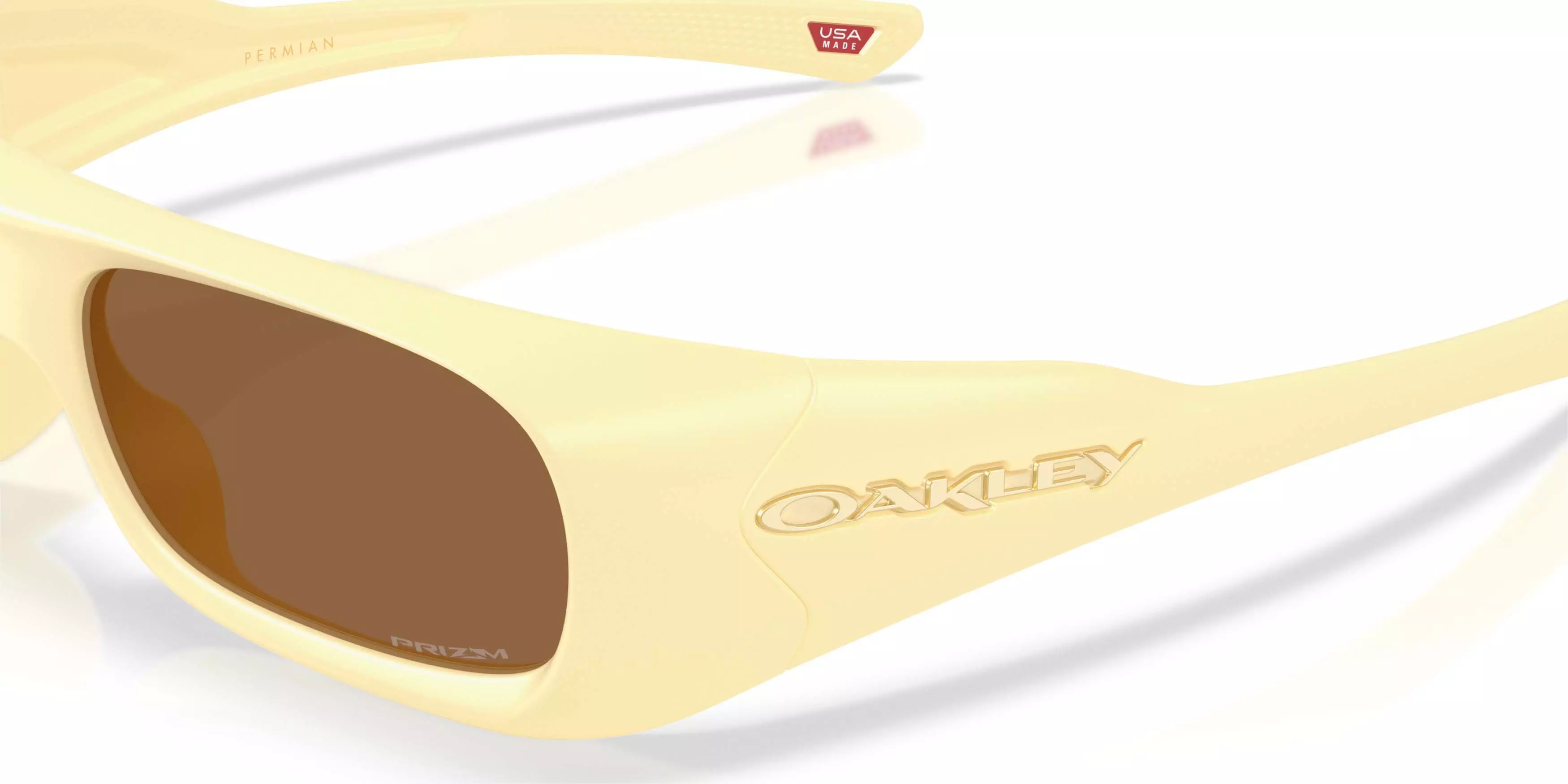 Oakley Permian Prizm Bronze Sunglasses &ndash; Matte Yellow Milkshake - YELLOW/BROWN