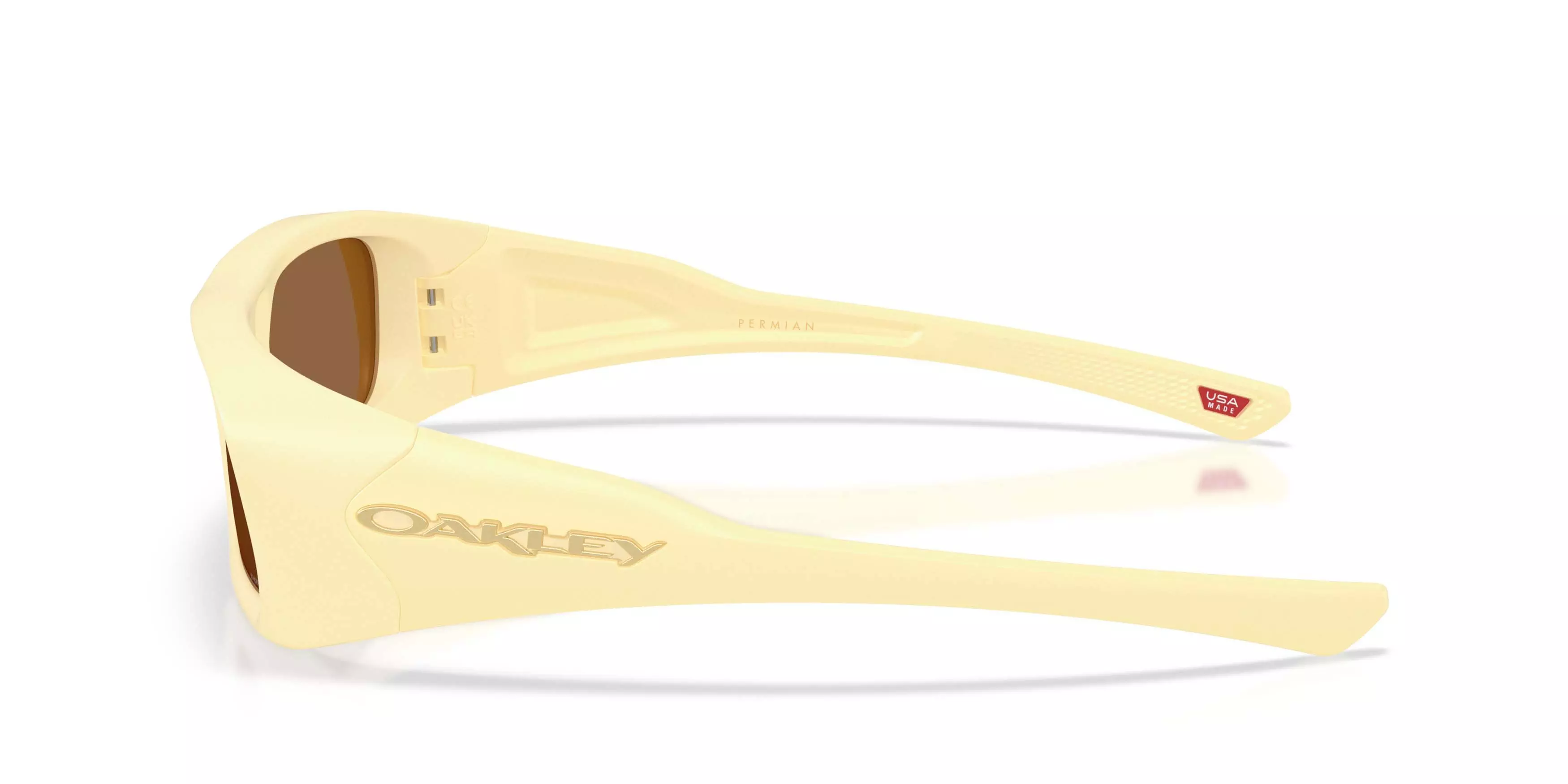 Oakley Permian Prizm Bronze Sunglasses &ndash; Matte Yellow Milkshake - YELLOW/BROWN
