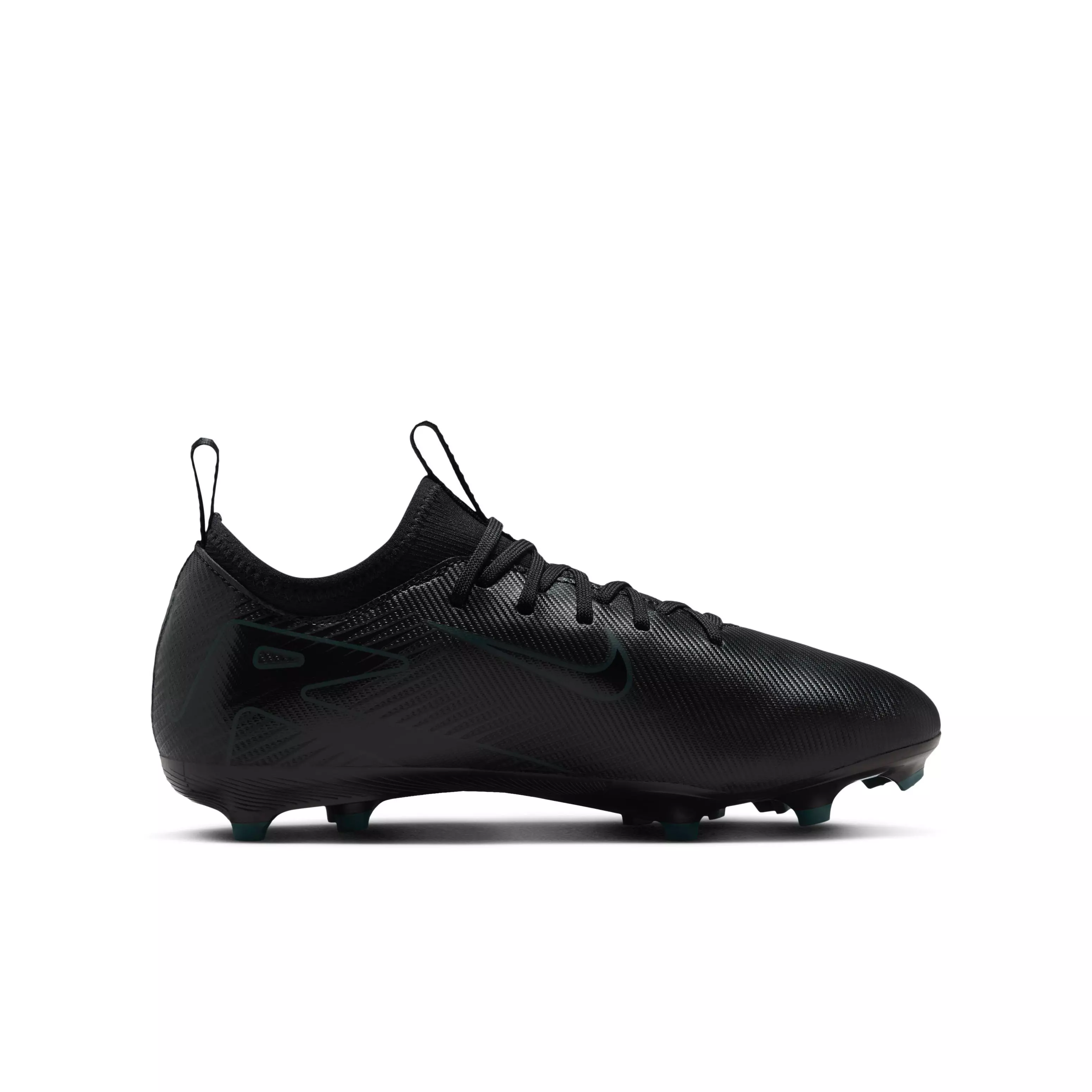 Nike Jr. Mercurial Vapor 16 Academy MG "Black/Deep Jungle/Black" Grade School Kids' Soccer Cleat - BLACK/JUNGLE/BLACK
