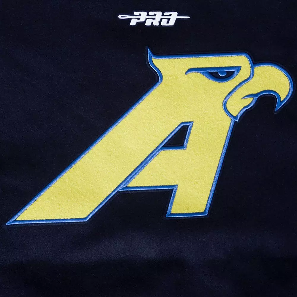 Pro Standard Men's Liga MX Club America Stadium Rib Wool Varsity Jacket -Navy/Red - NAVY/RED