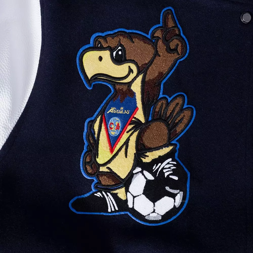 Pro Standard Men's Liga MX Club America Stadium Rib Wool Varsity Jacket - Navy/Red - NAVY/RED