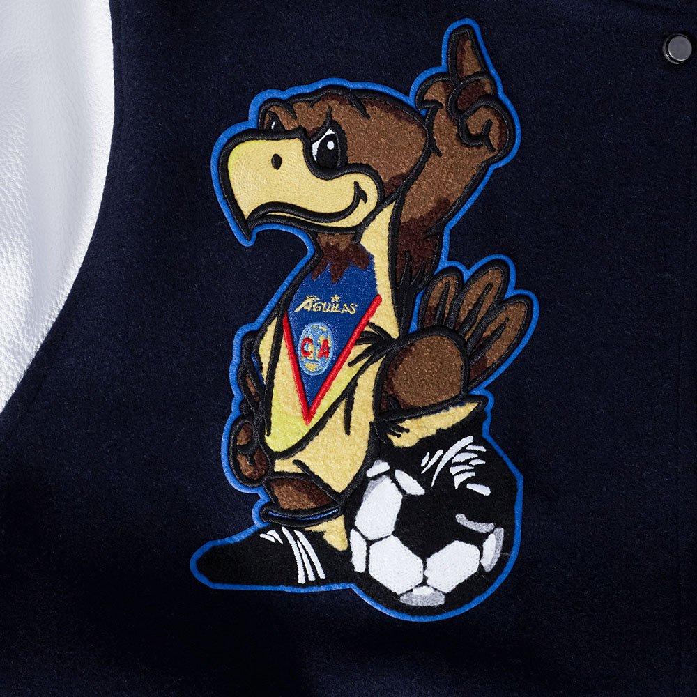 Pro Standard Men's Liga MX Club America Stadium Rib Wool Varsity Jacket -Navy/Red - NAVY/RED Thumbnail View 7