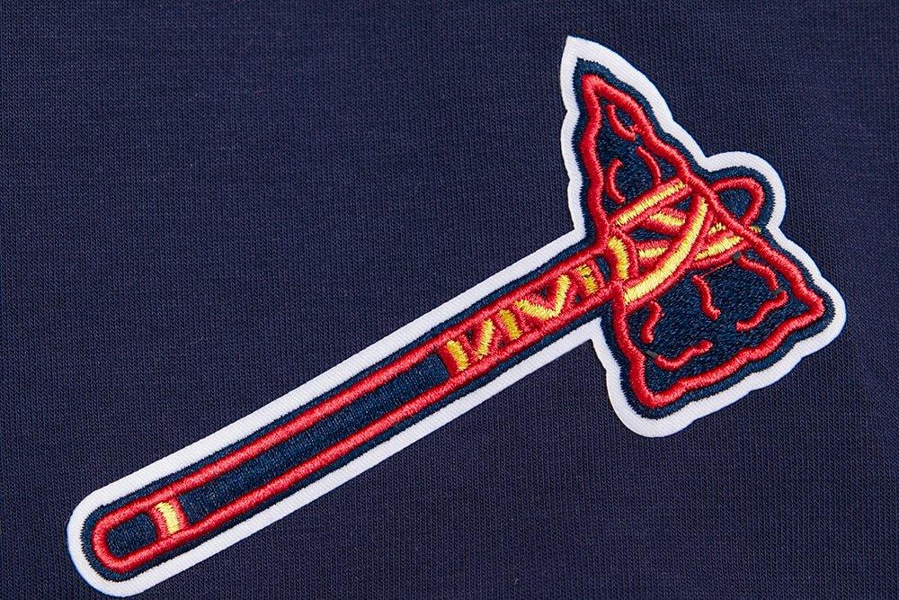 Pro Standard Men's MLB Atlanta Braves Classic Warm Up Jacket - Navy/Red - NAVY/RED Thumbnail View 7