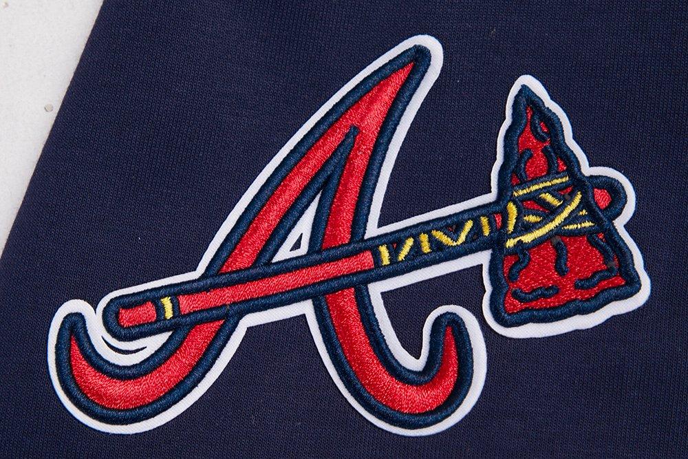 Pro Standard Men's MLB Atlanta Braves Classic Warm Up Jacket - Navy/Red - NAVY/RED Thumbnail View 8