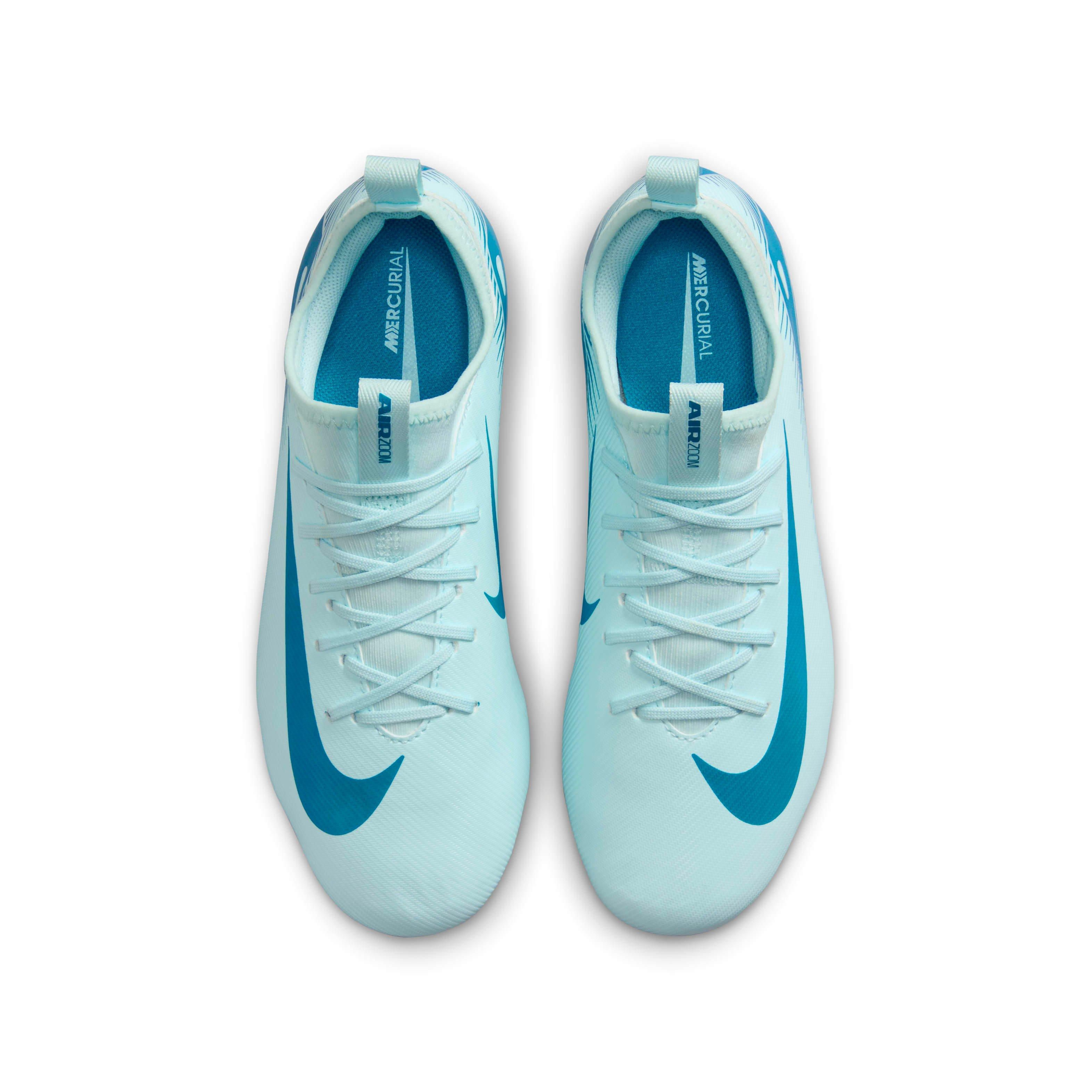 Nike Jr. Mercurial Vapor 16 Academy MG "Glacier Blue/Blue Orbit" Grade School Kids' Soccer Cleat - BLUE/BLUE Thumbnail View 4