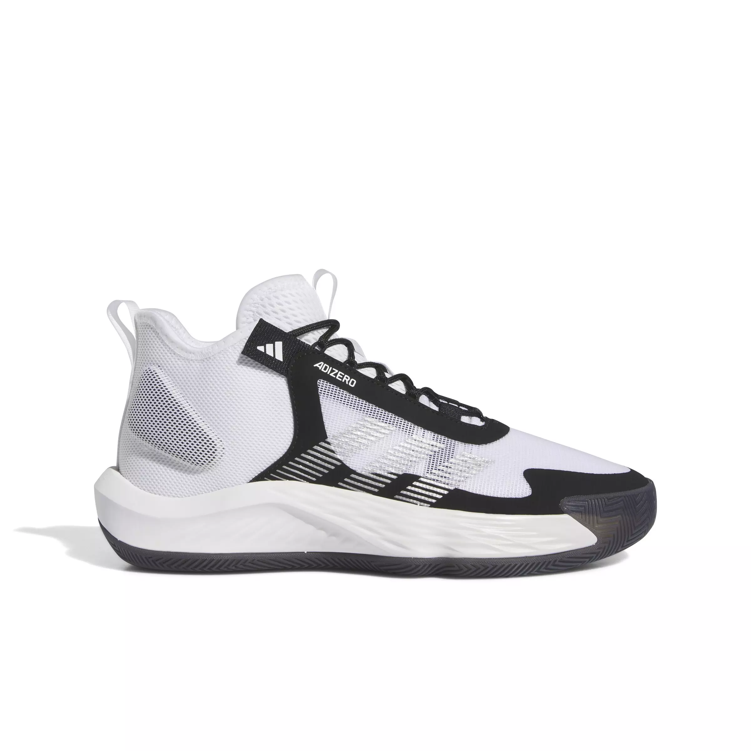 adidas Adizero Select Team "Ftwr White/Silver Metallic/Core Black" Unisex Basketball Shoe - WHITE/SILVER/BLACK