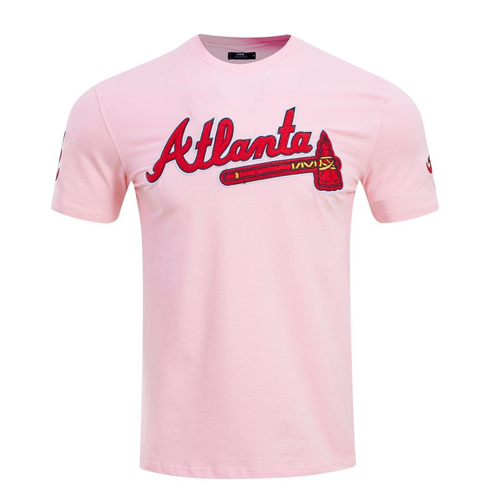 Pro Standard Men's MLB Atlanta Braves Classic Chenille Top - PINK Thumbnail View 1
