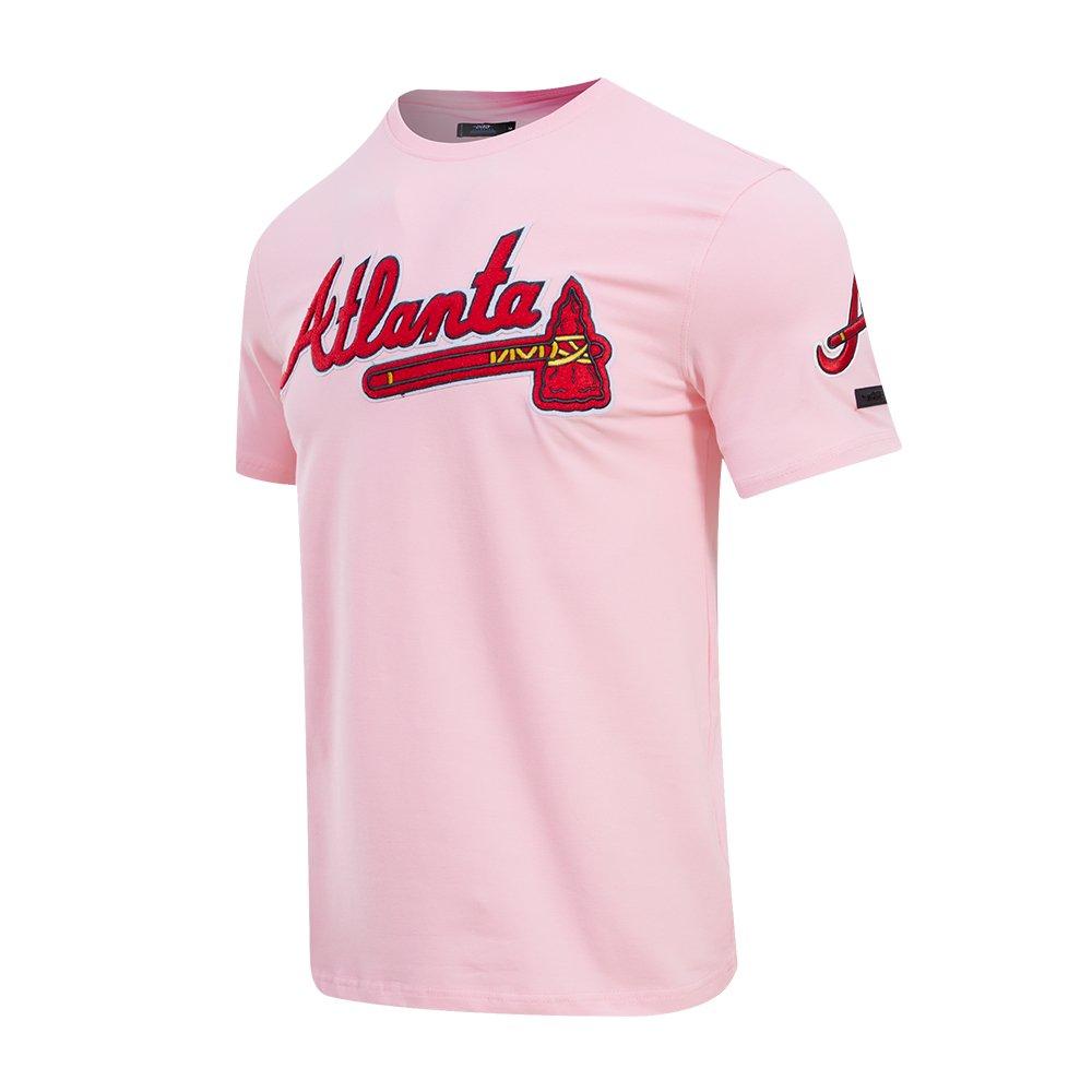 Pro Standard Men's MLB Atlanta Braves Classic Chenille Top - PINK Thumbnail View 3
