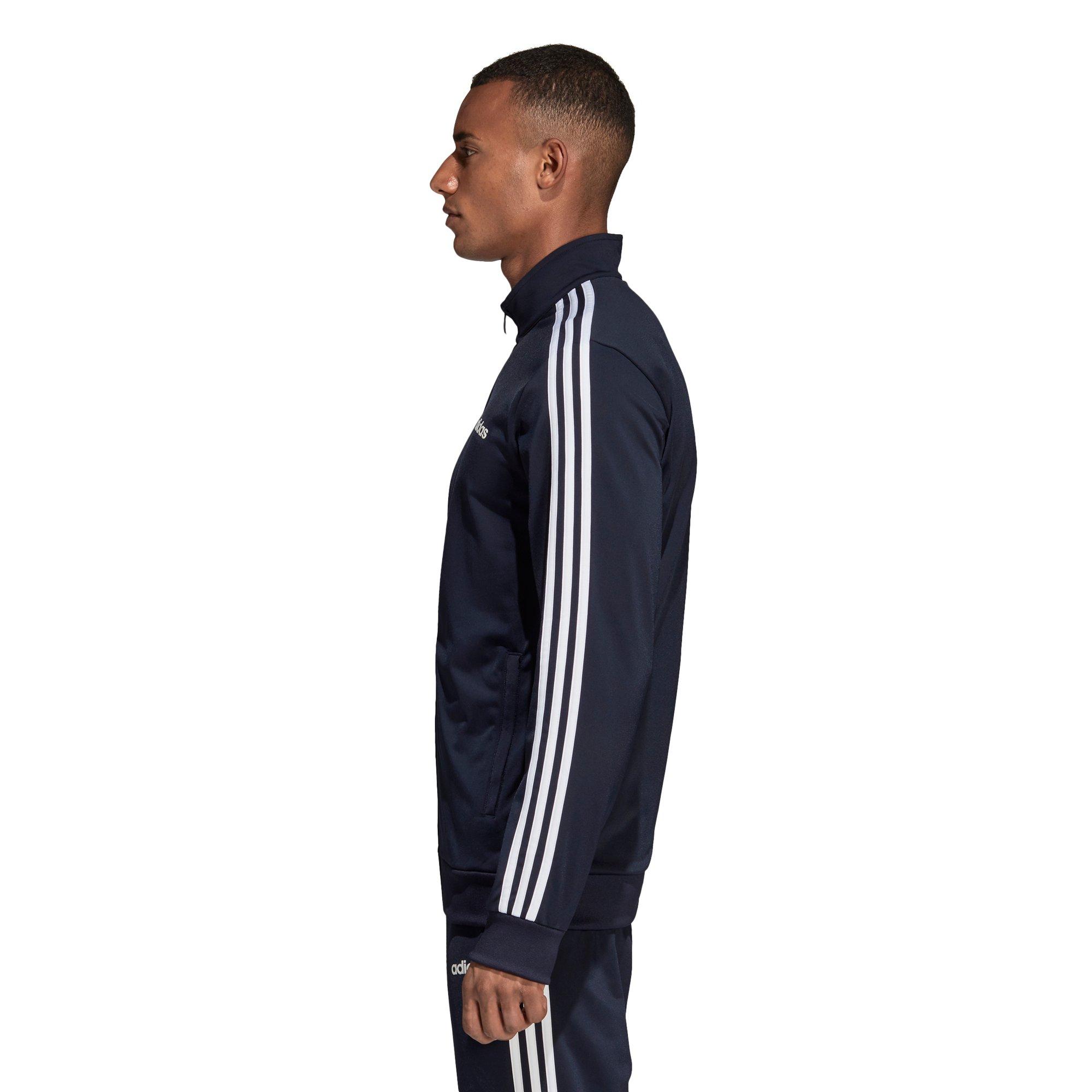adidas Men's Essentials 3-Stripes Tricot Track Jacket-Blue - Hibbett | City  Gear