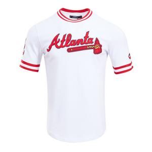 Pro Standard Men's MLB Atlanta Braves Classic Chenille Striped Sleeve Top