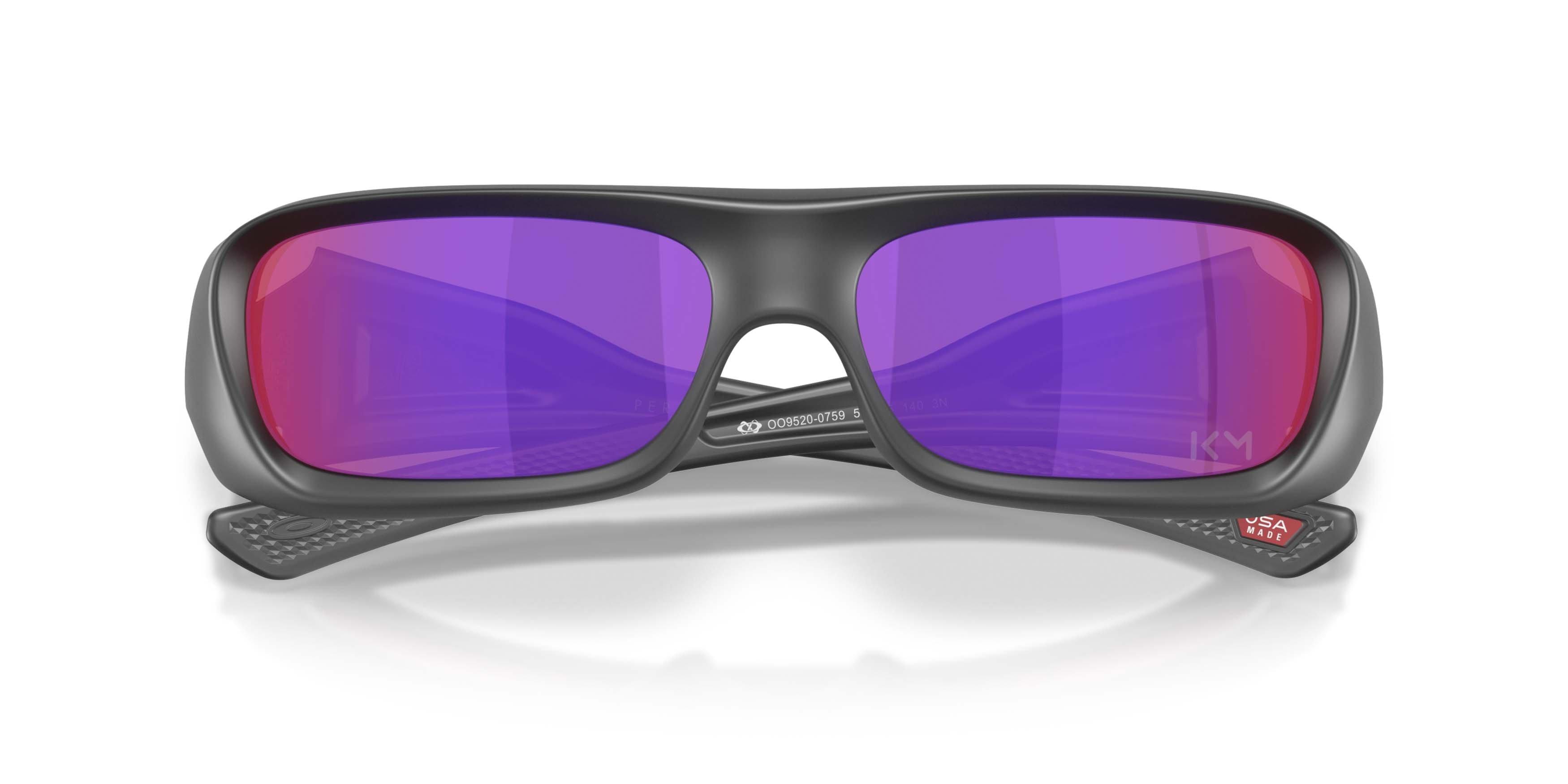 Oakley Permian Kylian Mbapp&eacute; Signature Series Prizm Road Sunglasses &ndash; Matte Black Ink - BLACK/RED Thumbnail View 7