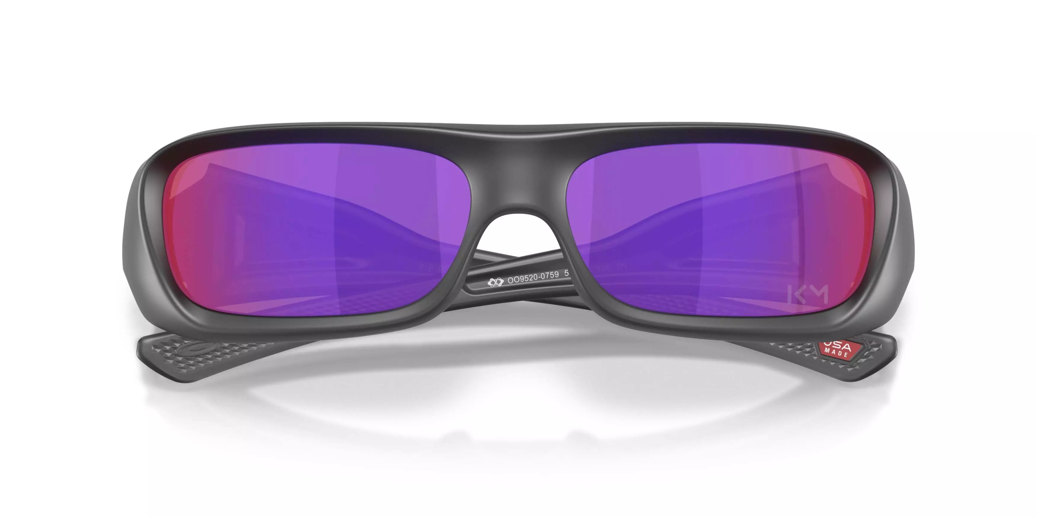Oakley Permian Kylian Mbapp&eacute; Signature Series Prizm Road Sunglasses &ndash; Matte Black Ink - BLACK/RED